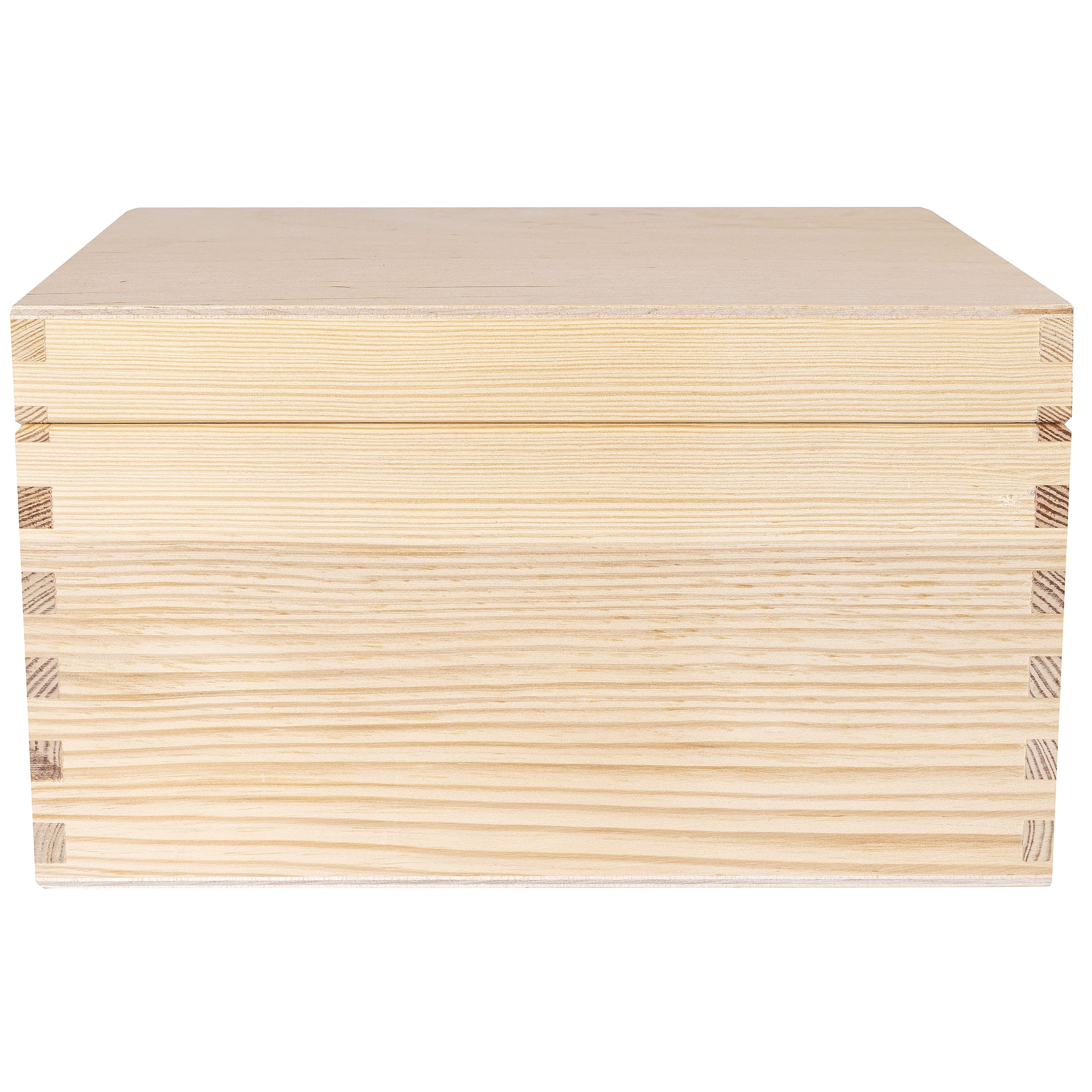 Creative Deco Boîte Bois CD DVD 16x24 cm 3 Compartiments Brute