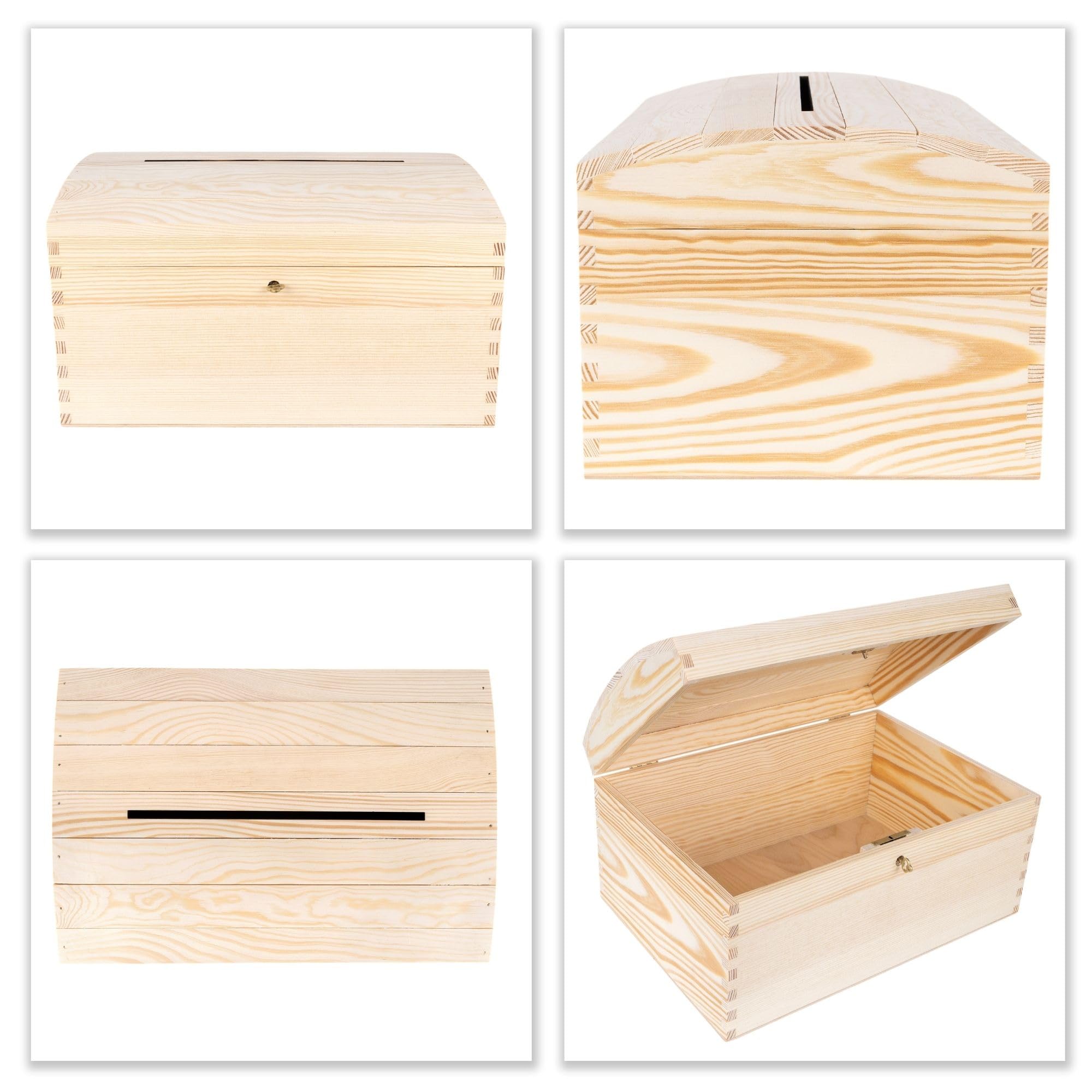 Creative Deco Wood products boîte enveloppes 34,5 cm bois serrure