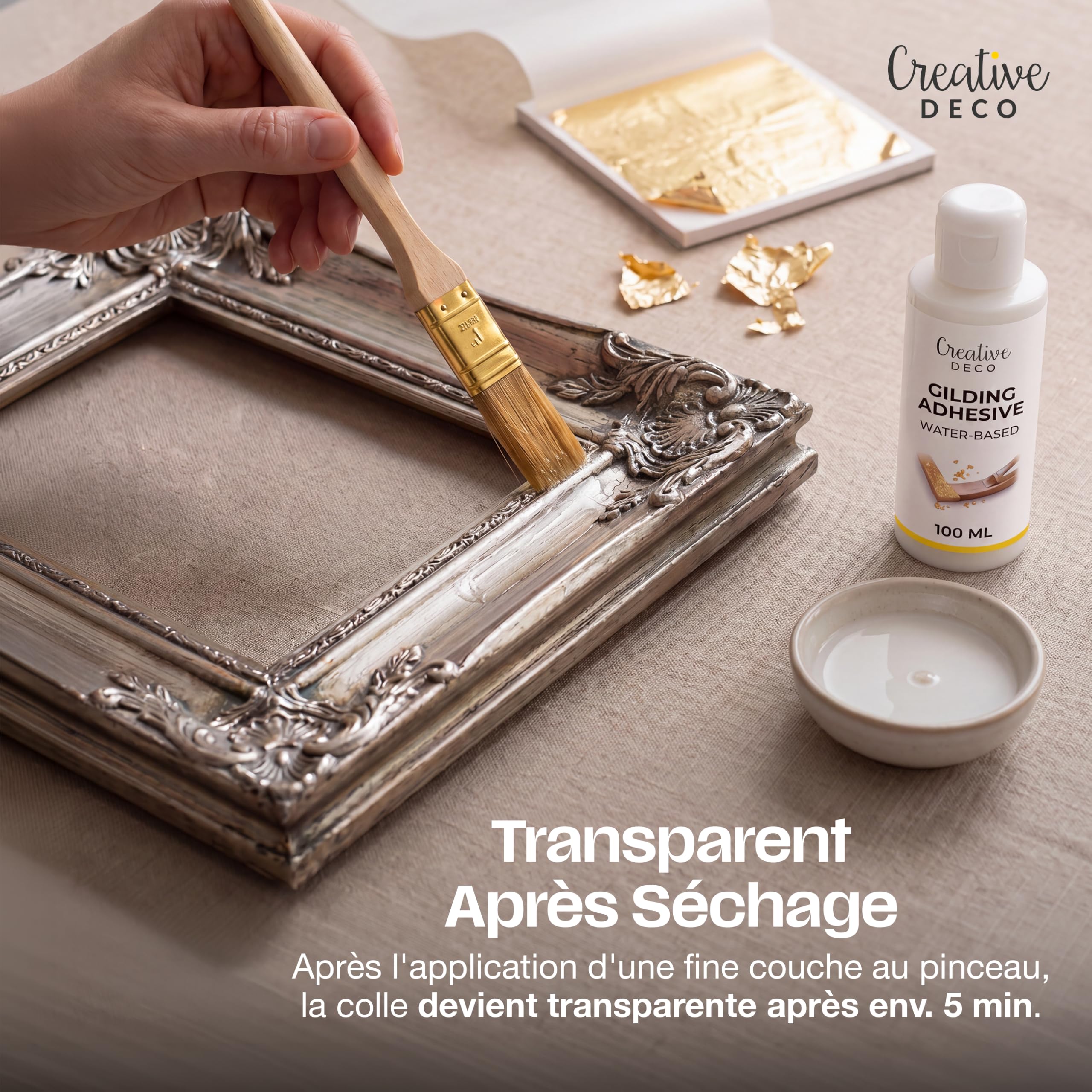 Creative Deco Colle Feuille d'Or 100 ml Transparente