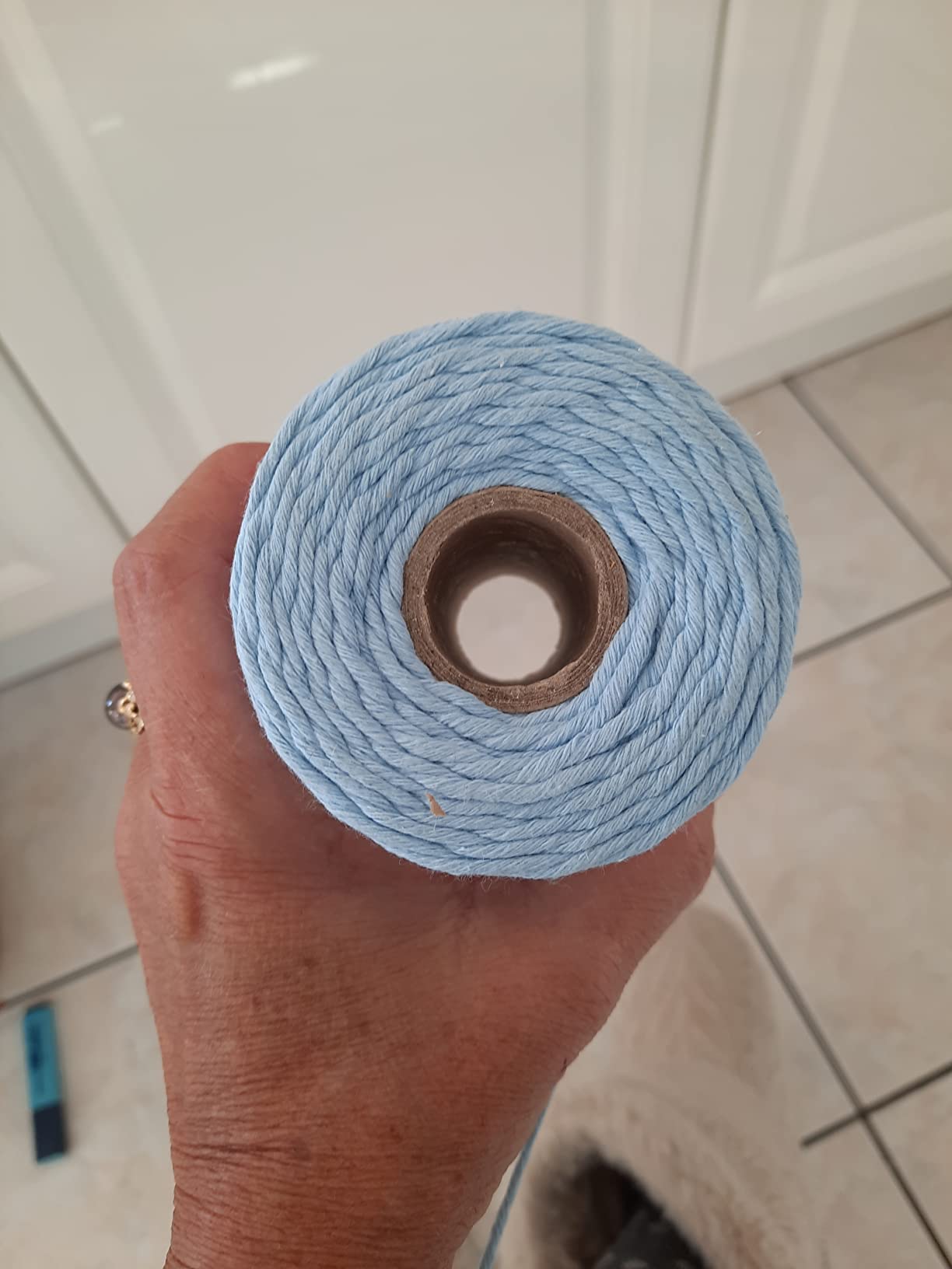 Creative Deco Strings corde macramé 3mm x 200m bleu pastel