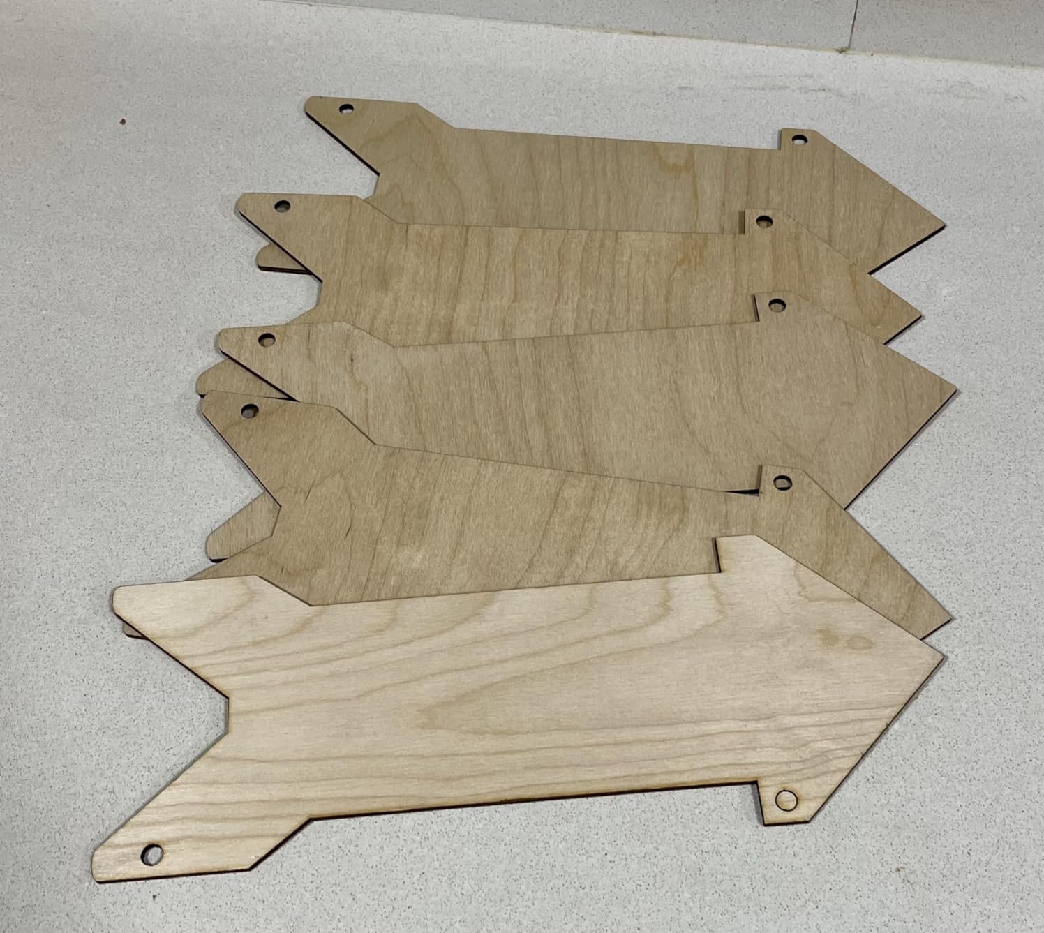 Creative Deco Flèches bois 30x11 cm lot 5 à peindre