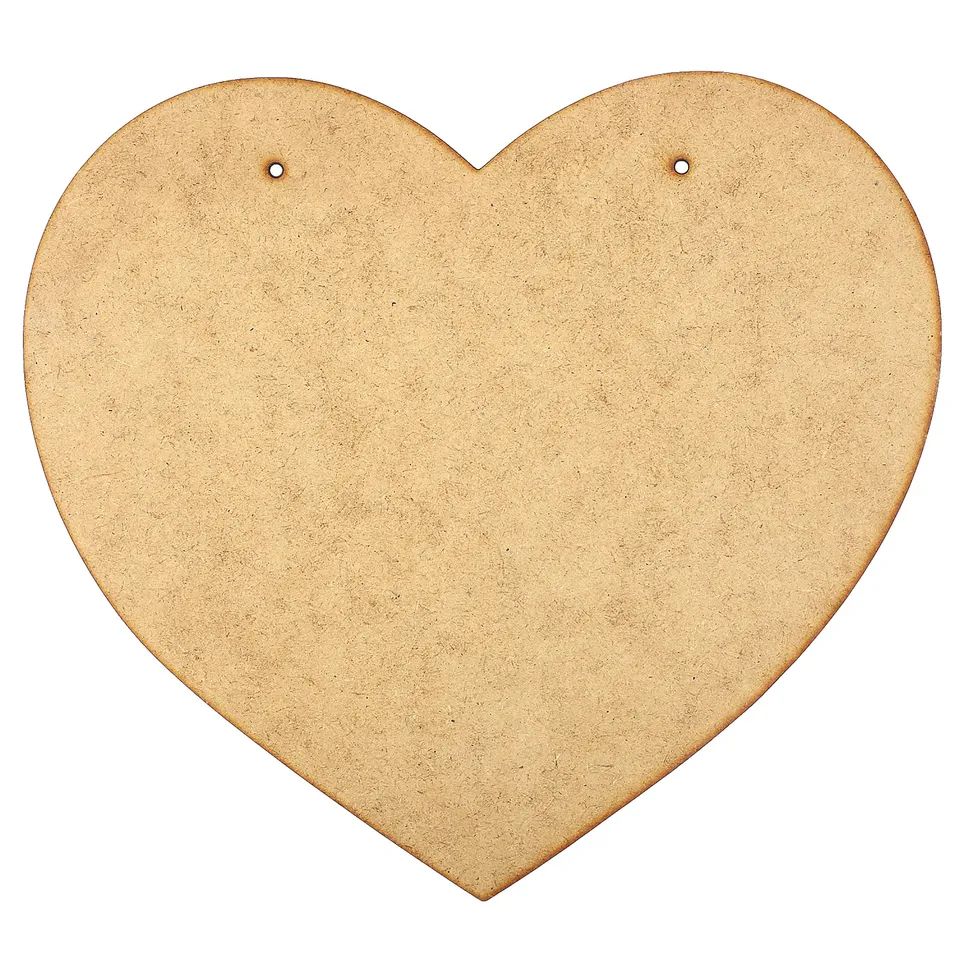 Creative Deco Plaques Cœur MDF 15x13 cm Lot de 4 à Peindre