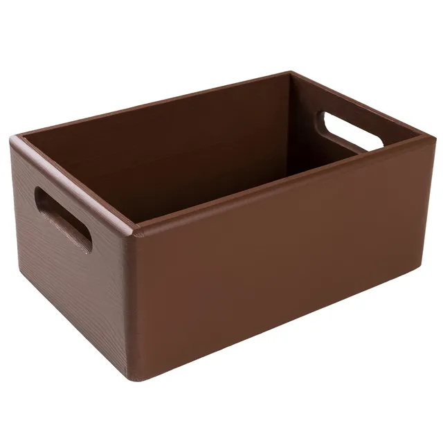 Creative Deco Caisse Bois Marron 30x20x13 cm Poignées