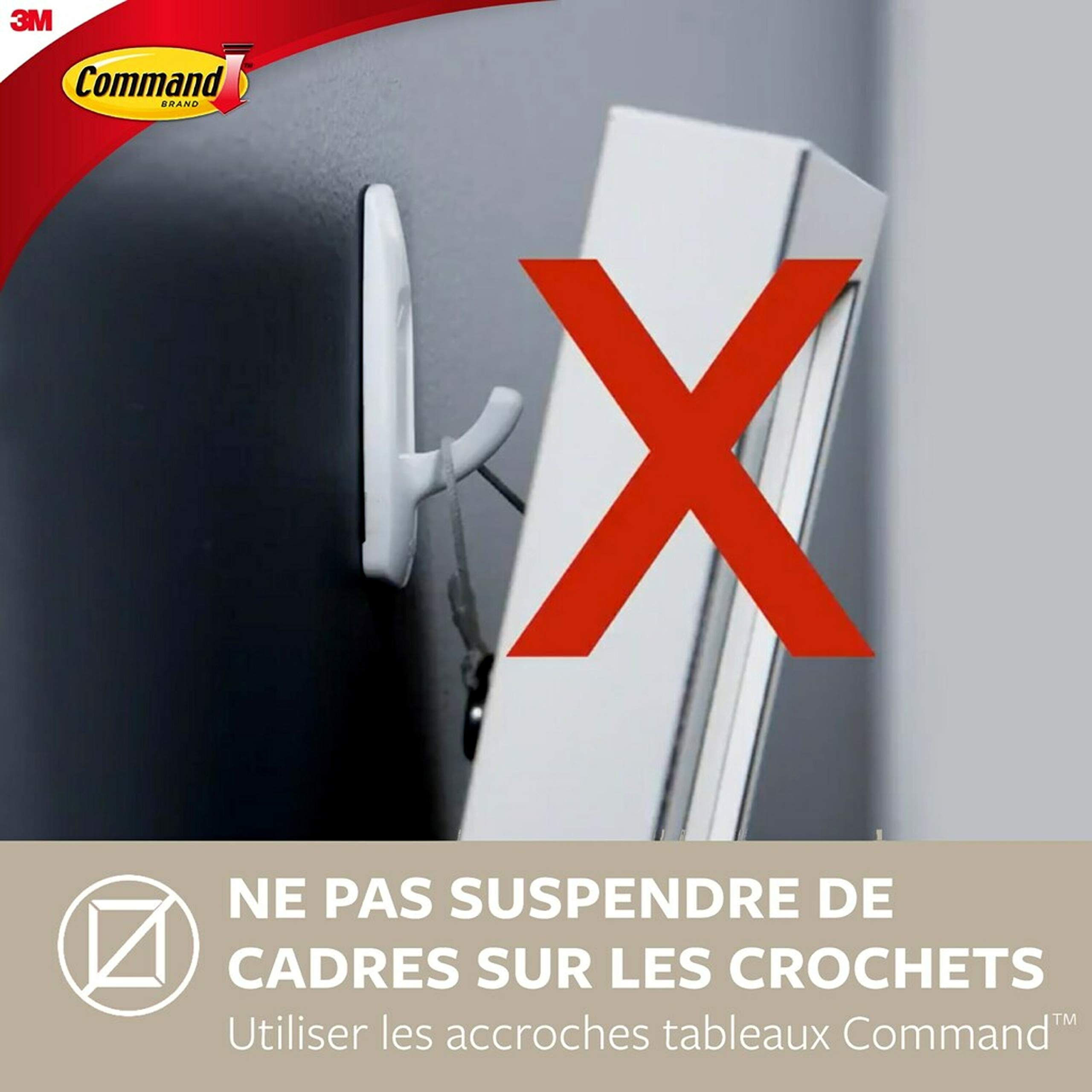 Command Barrette Porte-Clés Blanc 900 g + 6 languettes