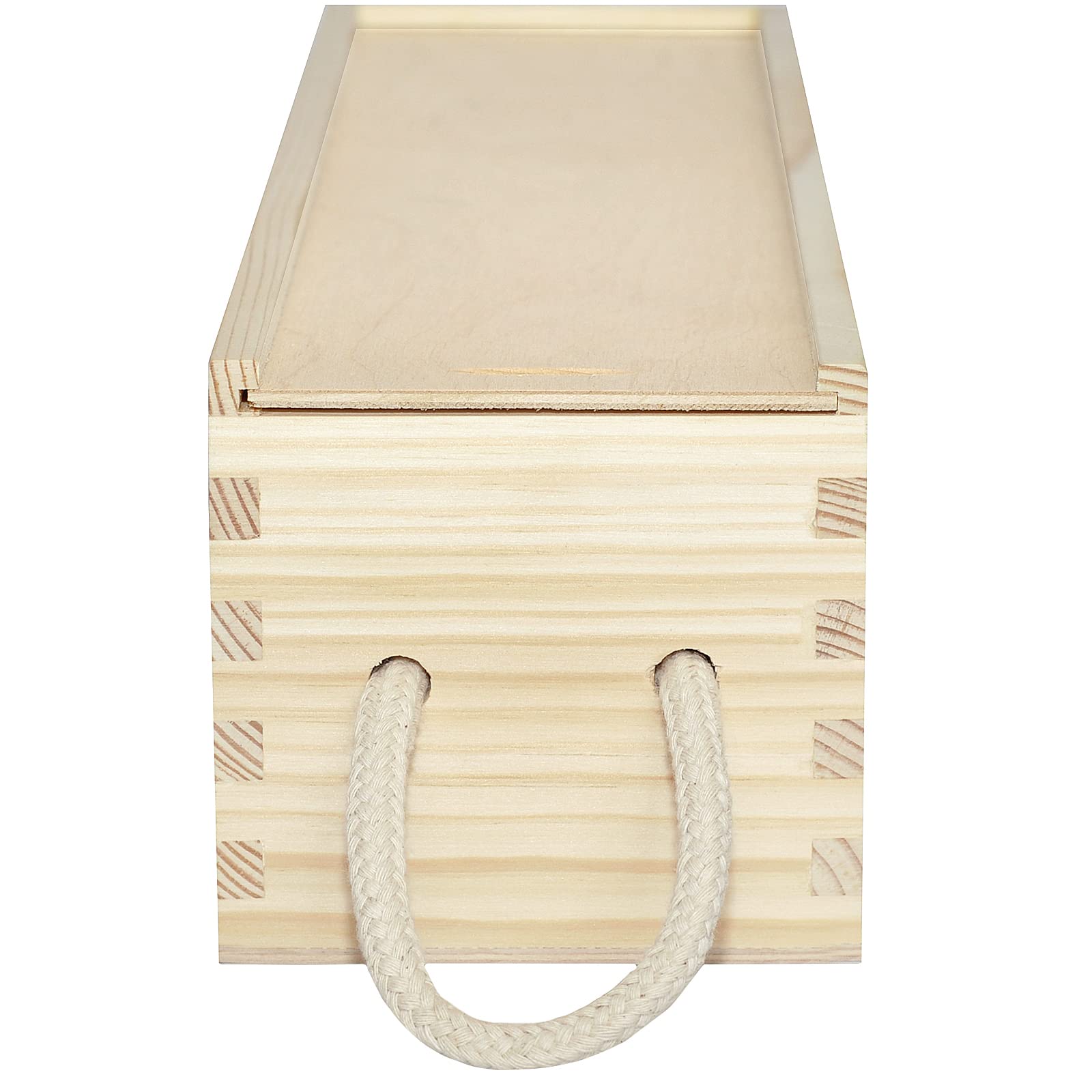 Creative Deco Caisse Vin Bois 1 Bouteille Beige 36x11 cm