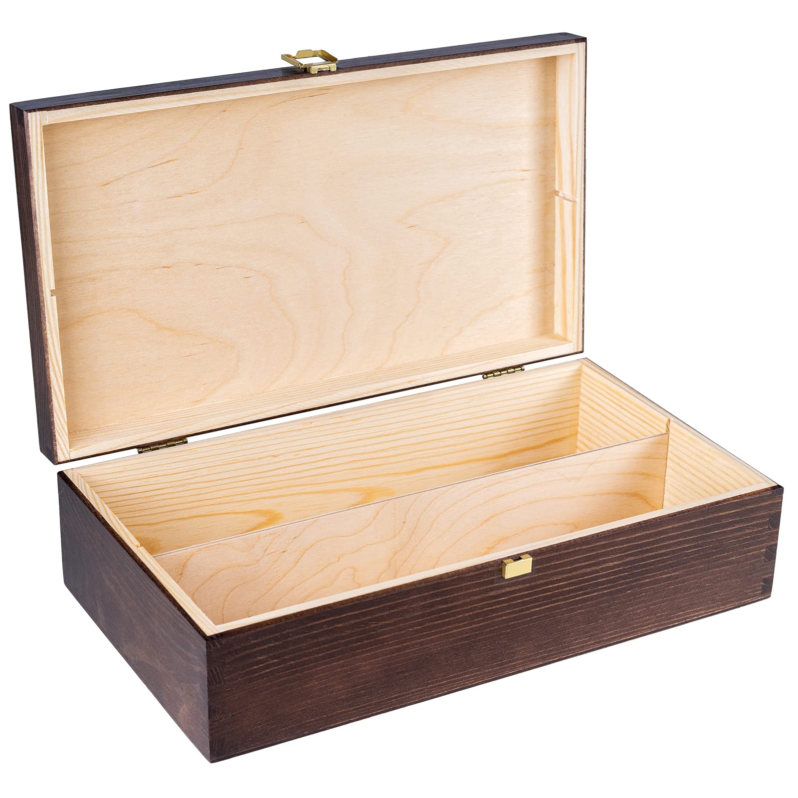 Creative Deco caisse à vin bois marron 2 bouteilles 35x21 cm