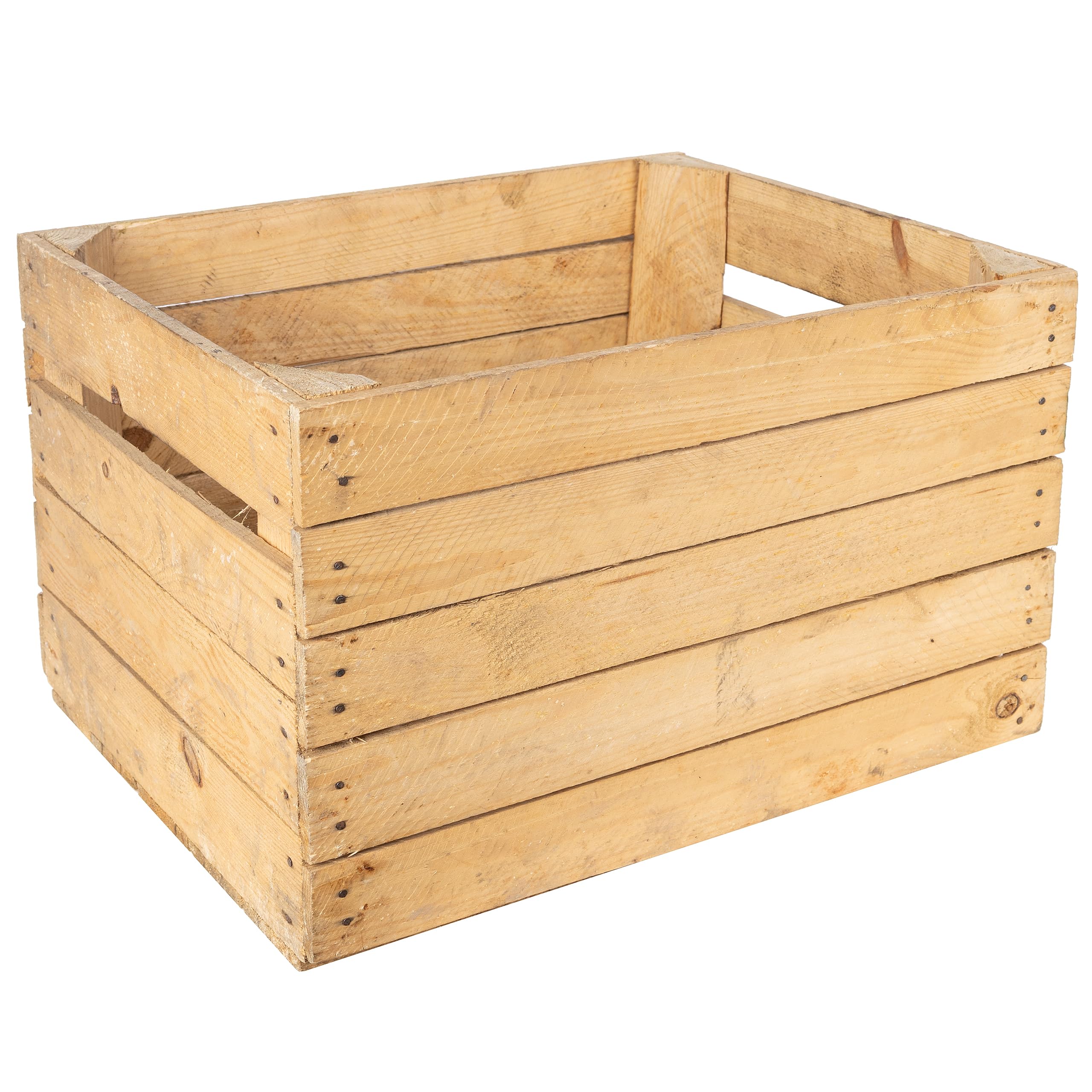 Creative Deco Home and Garden caisse en bois vintage 50x40x30 cm