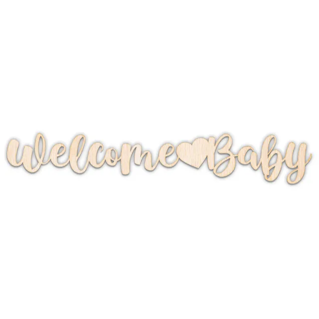 Creative Deco Personalised déco baby shower Bienvenue Bébé bois