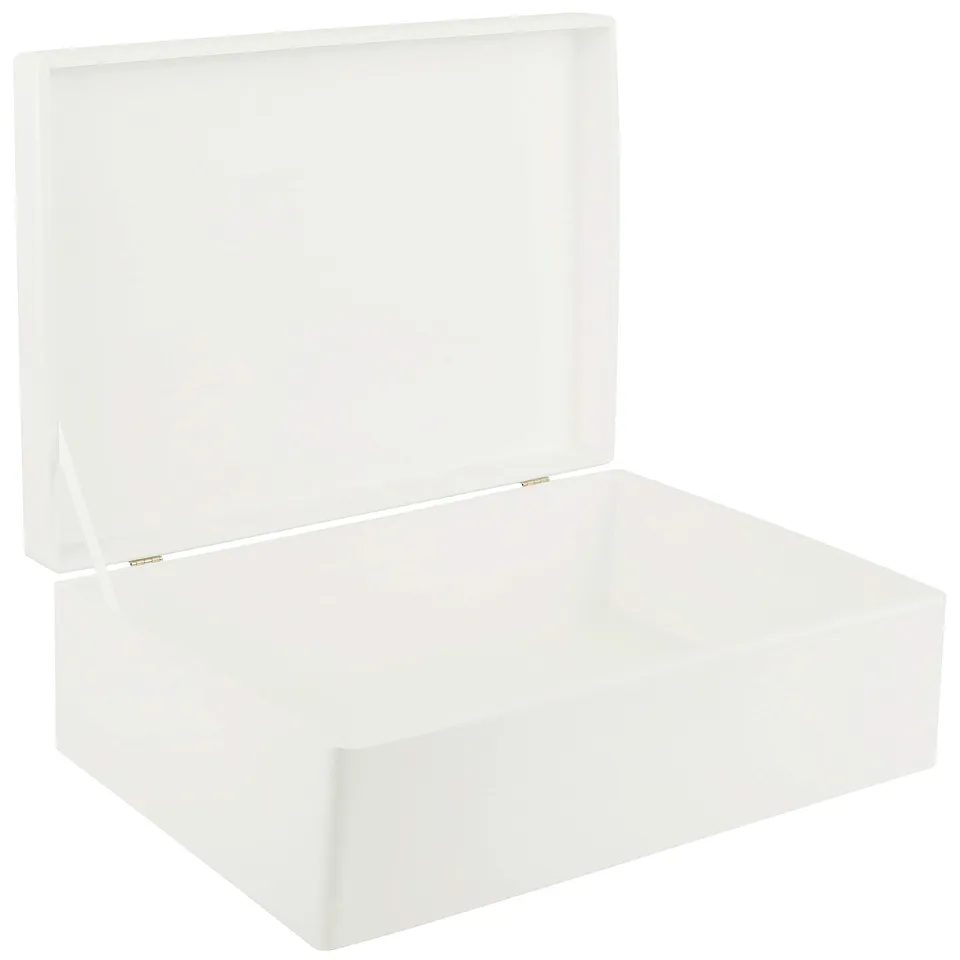 Creative Deco Wood products boîte bois blanc 40x30x14 cm à décorer