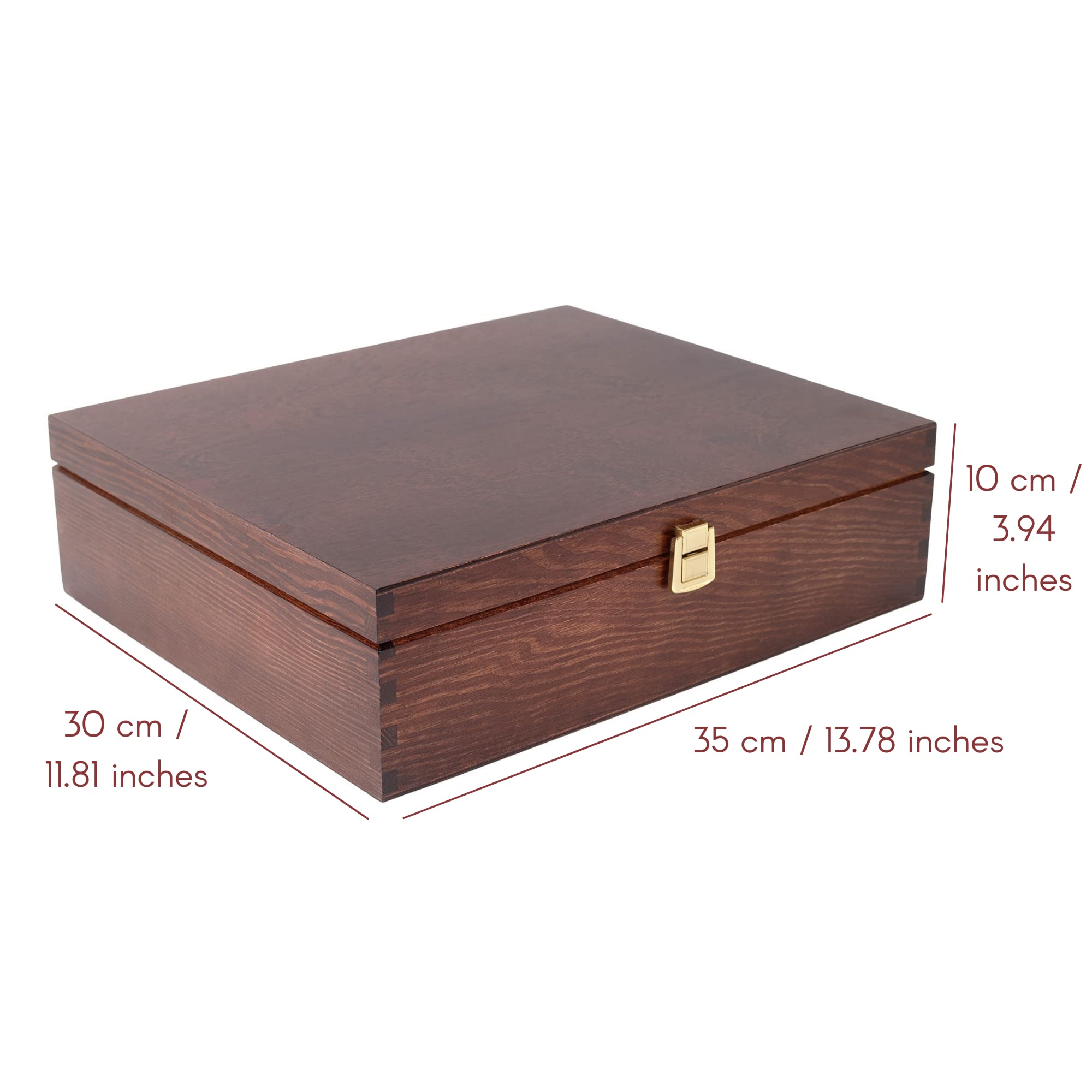 Creative Deco caisse à vin bois marron 3 bouteilles 35x30 cm