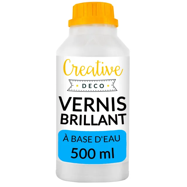Creative Deco Vernis acrylique brillant 500 ml transparent