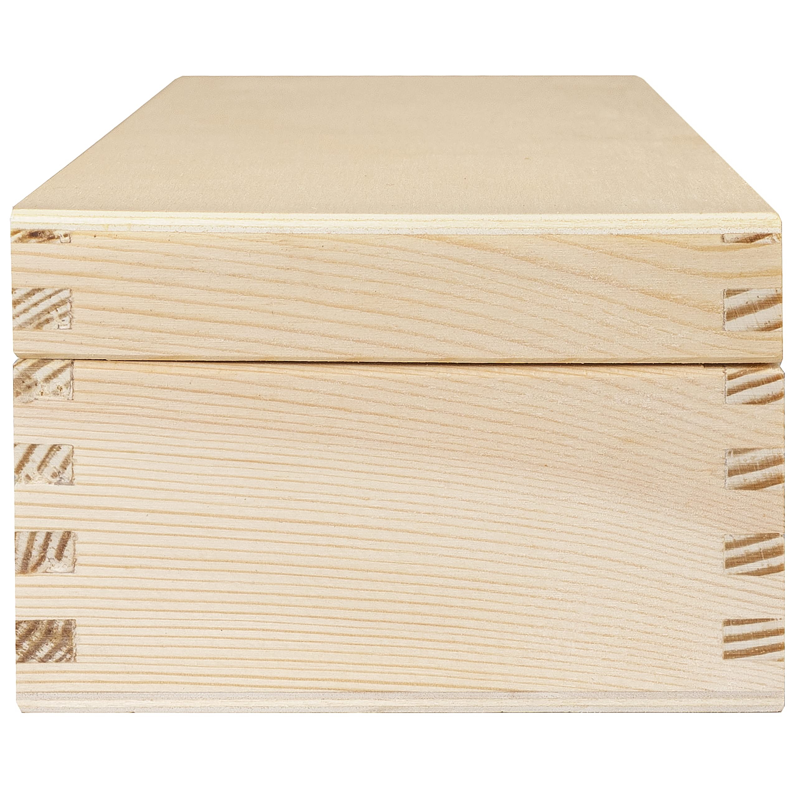 Creative Deco Boîte Bois Brut à Peindre 24 cm avec Couvercle