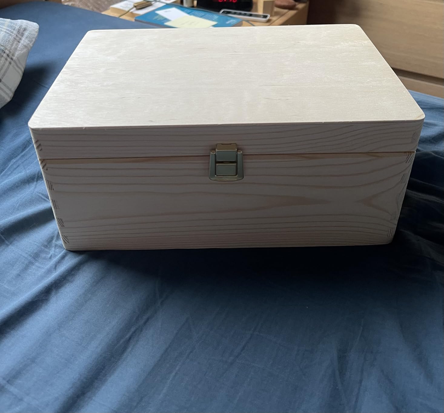 Creative Deco Boîte en bois brut 21,4 cm beige à décorer