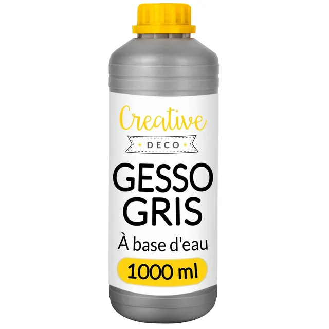 Creative Deco Gesso Acrylique Gris 1 L Sous-Couche