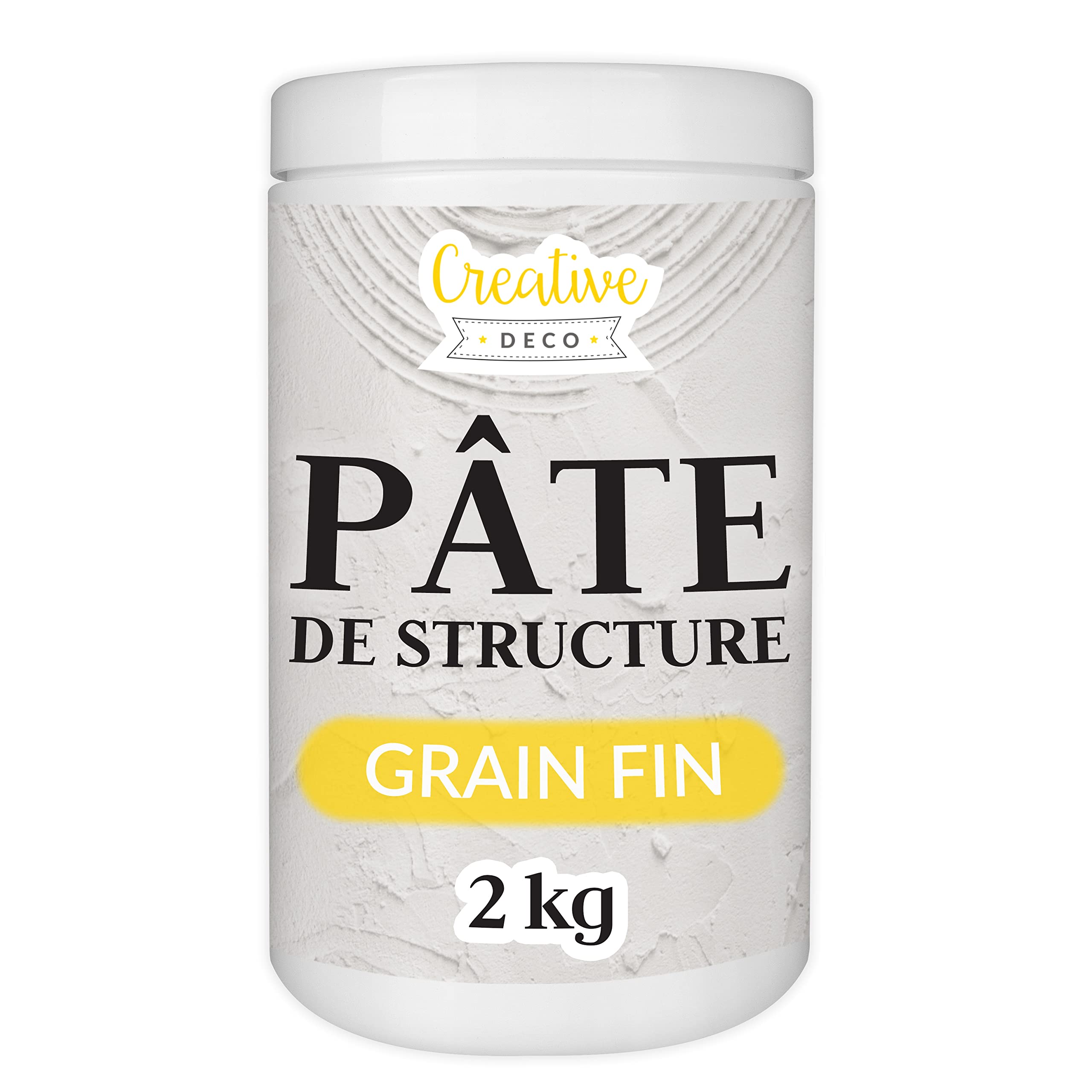 Creative Deco Pâte de Structure Grain Fin Blanche 2kg