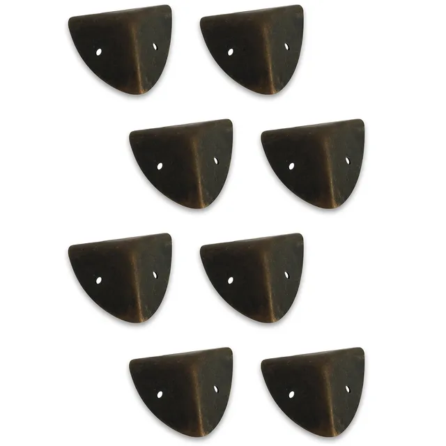 Creative Deco Coins Protection Angles Marron Foncé Lot 8 Métal