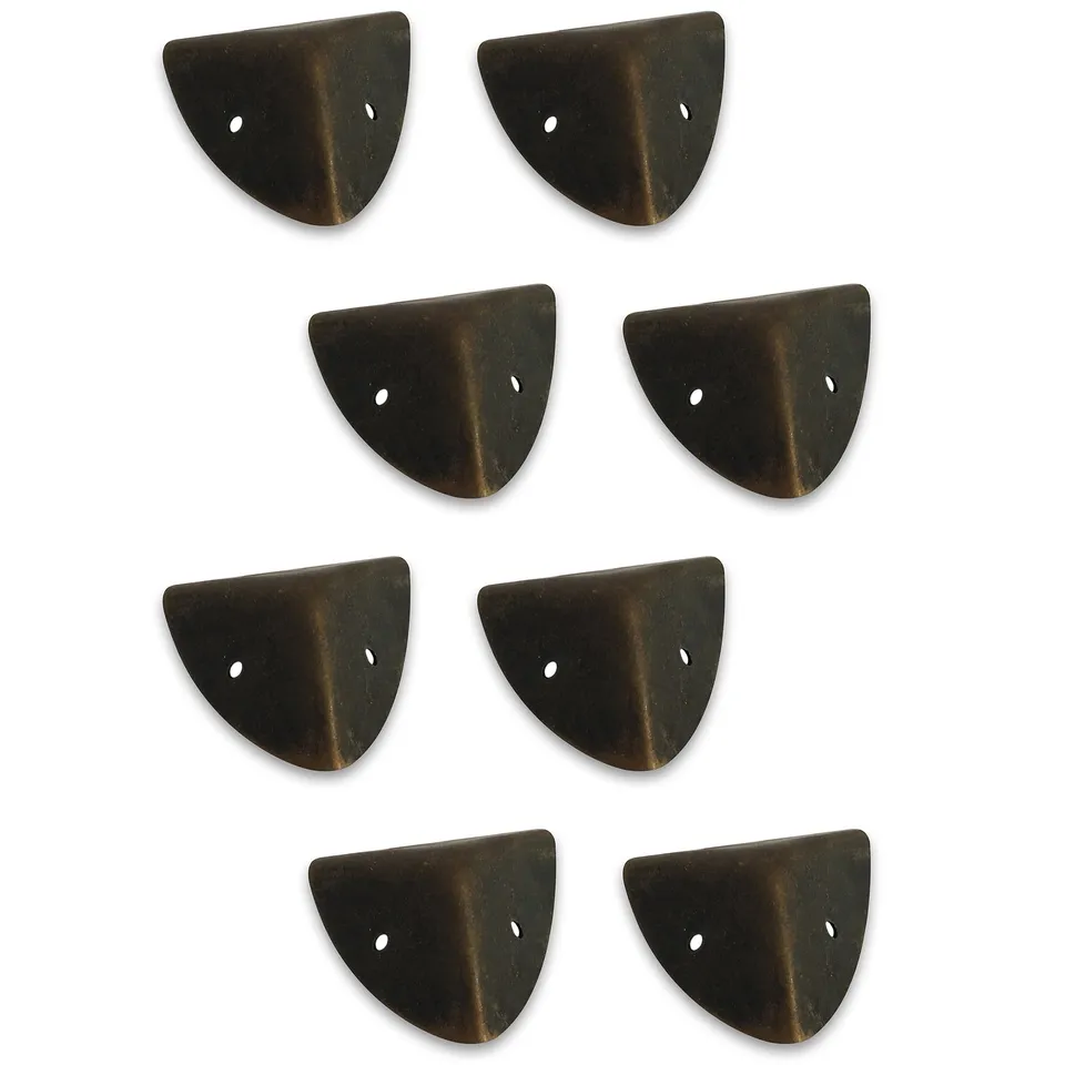 Creative Deco Coins Protection Angles Marron Foncé Lot 8 Métal