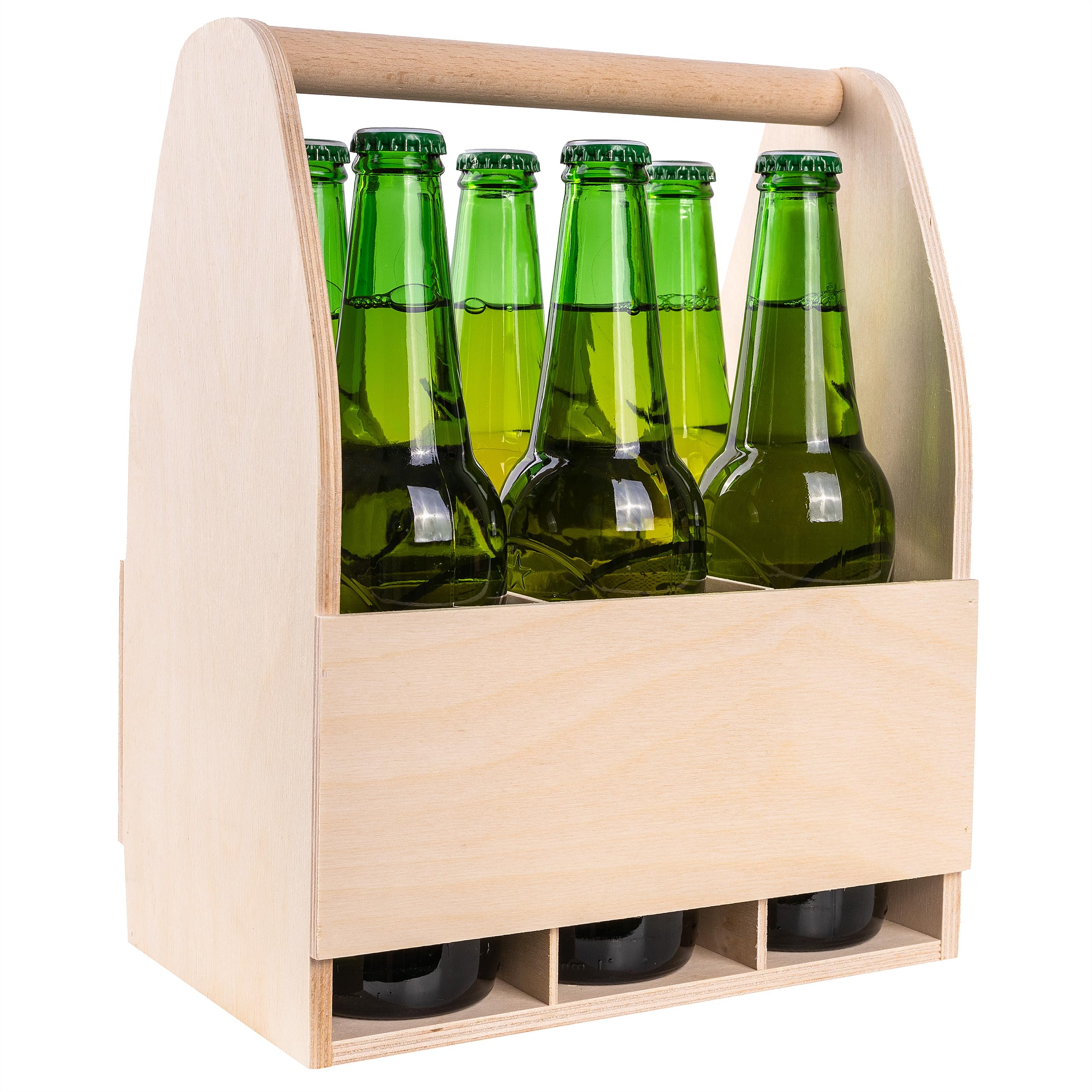 Creative Deco Coffret bière bois 6 bouteilles photo 24x16x30 cm