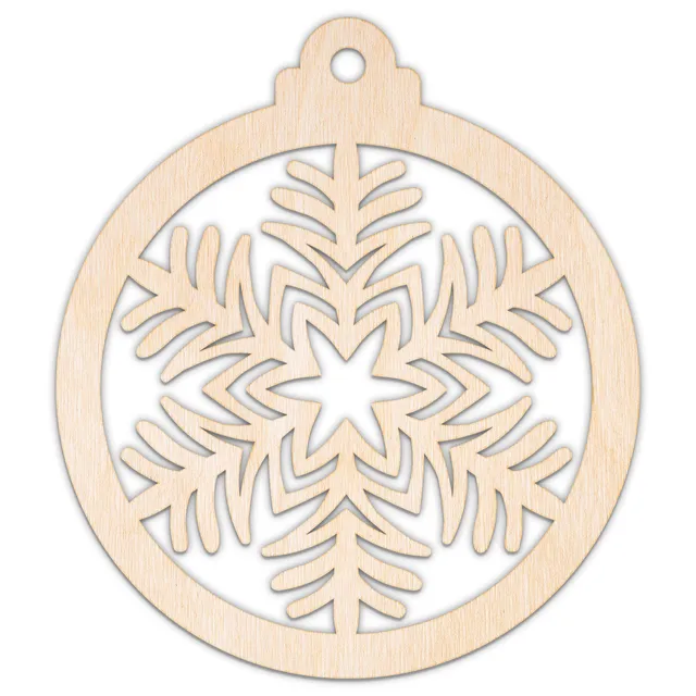 Creative Deco Flocon Neige 3 boule bois à peindre Noël