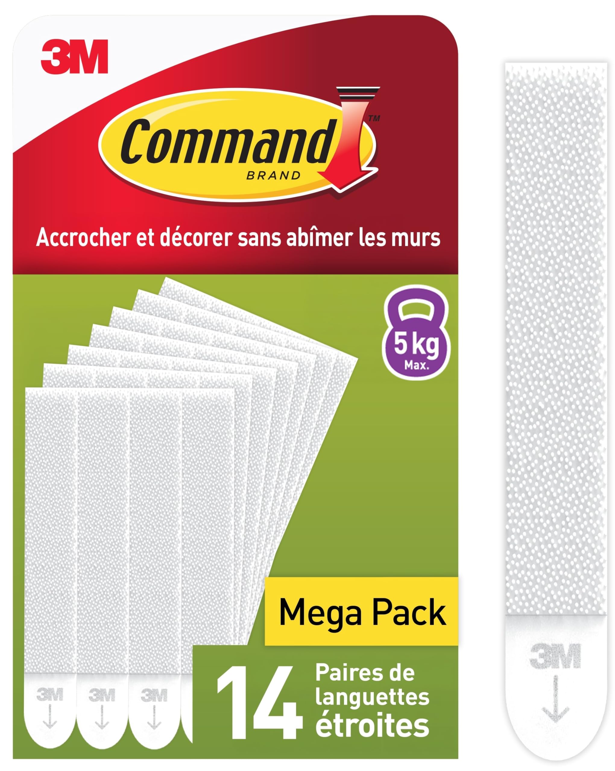 Command Languettes Tableaux Fins Blanc 14 paires