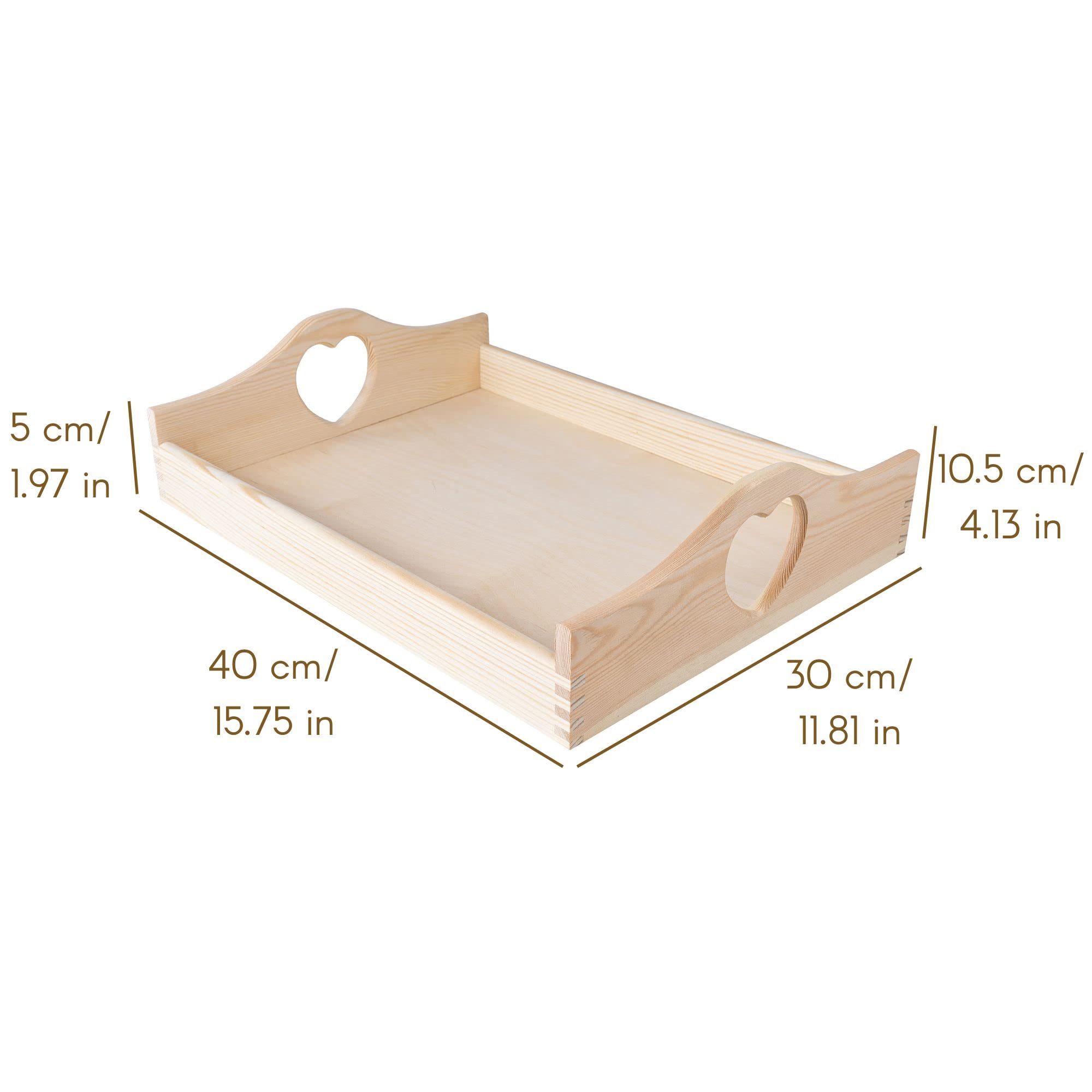 Creative Deco Plateau Bois Service 40x30 cm à Poignées