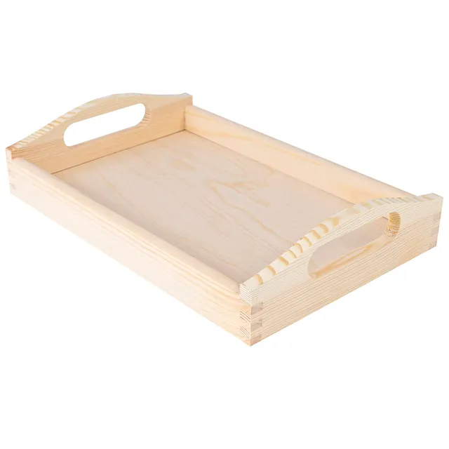 Creative Deco Home and Garden Plateau Bois 30x20 cm Pin