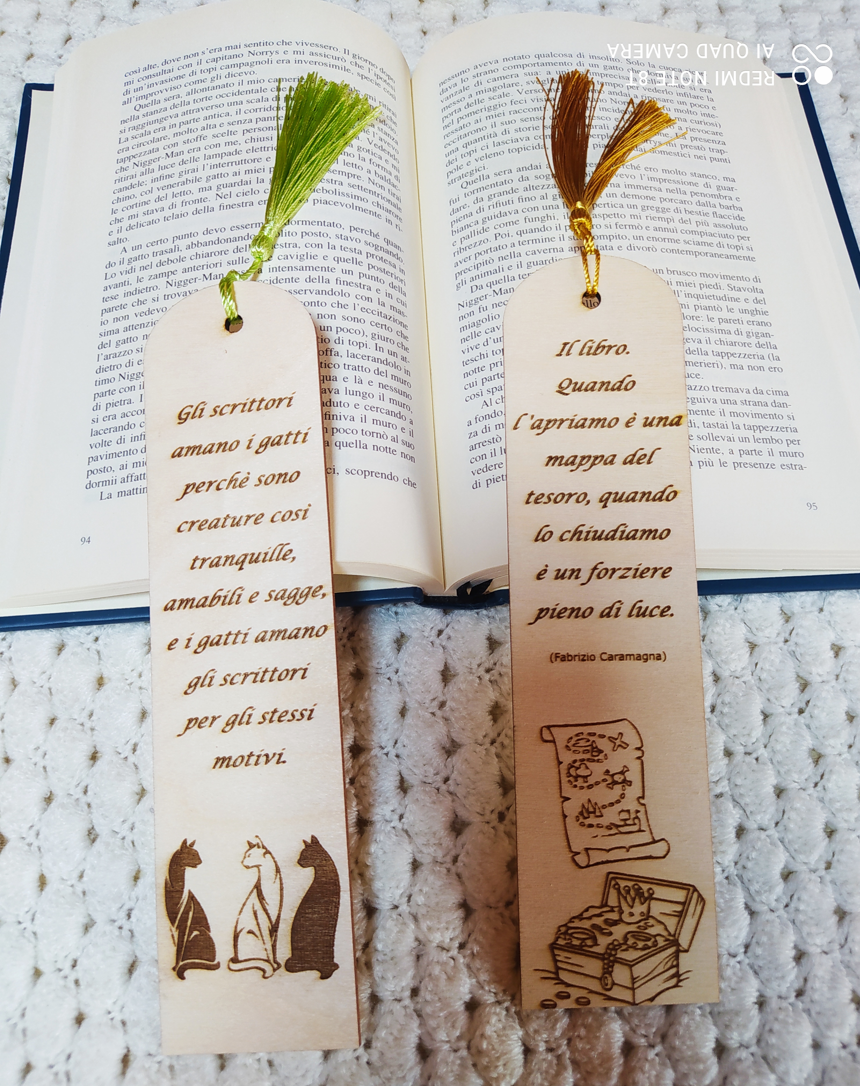 Creative Deco Wood marque-page bois 20x5 cm x10 pyrogravure