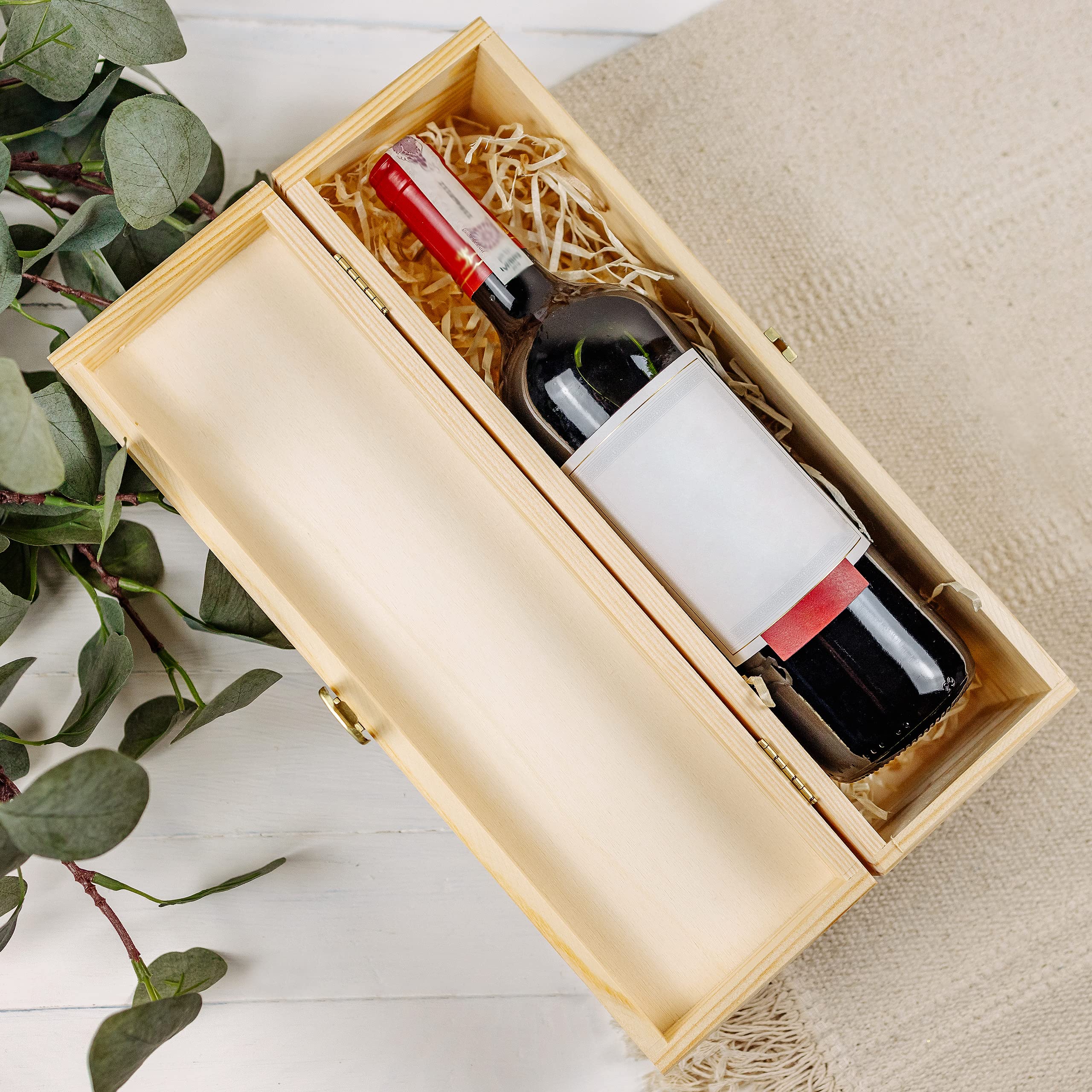 Creative Deco Boîte à Vin Bois Personnalisée Saint Valentin 1 Bouteille