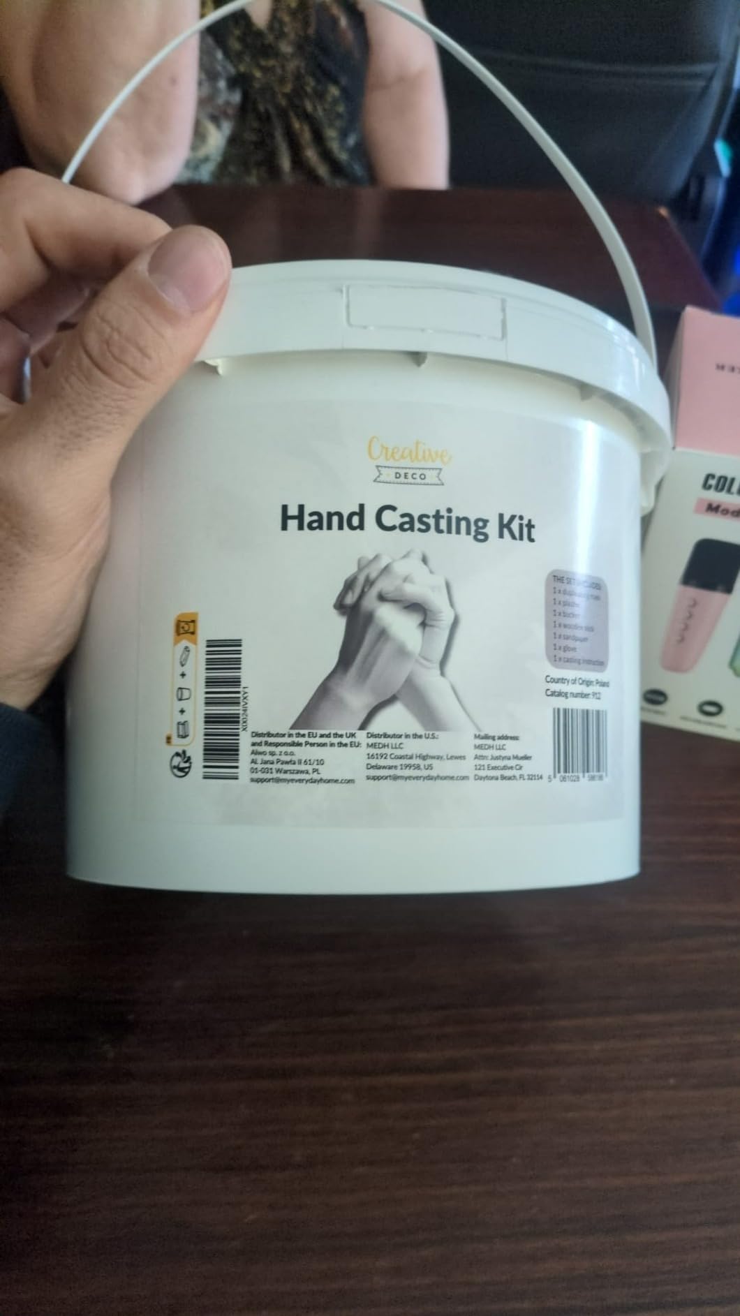 Creative Deco kit moulage main 3D plâtre empreinte couple