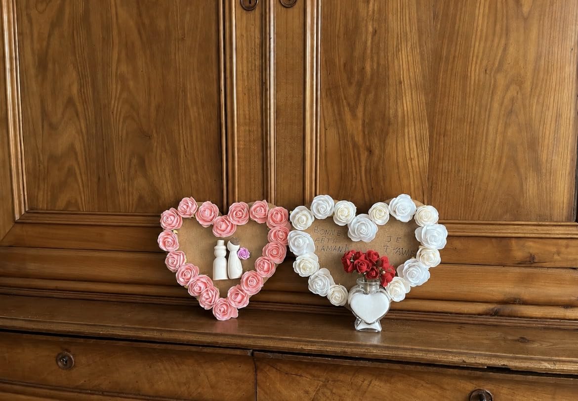 Creative Deco Plaques Cœur MDF 15x13 cm Lot de 4 à Peindre