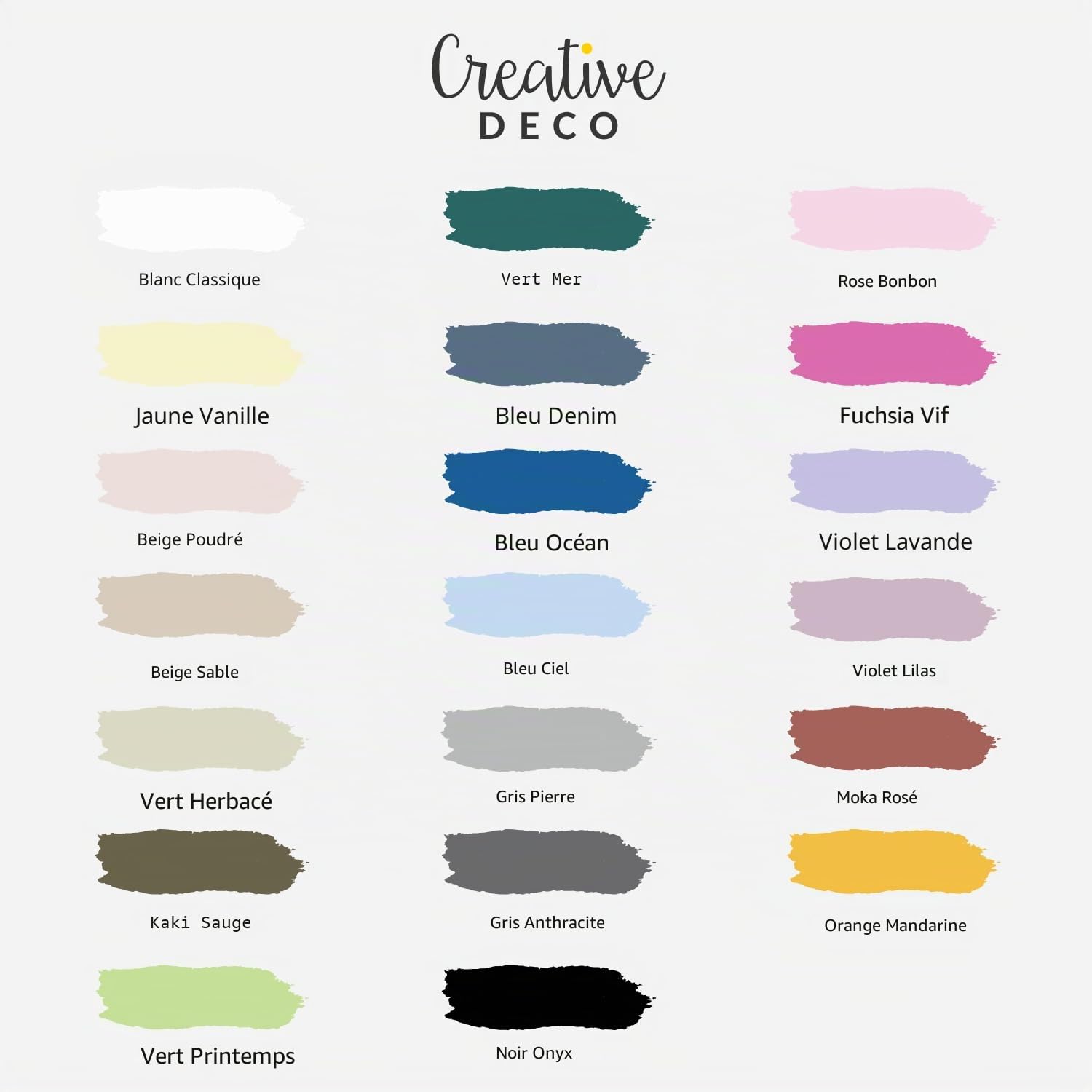 Creative Deco Peinture Craie Grise 1L Mat Meuble à l'Eau