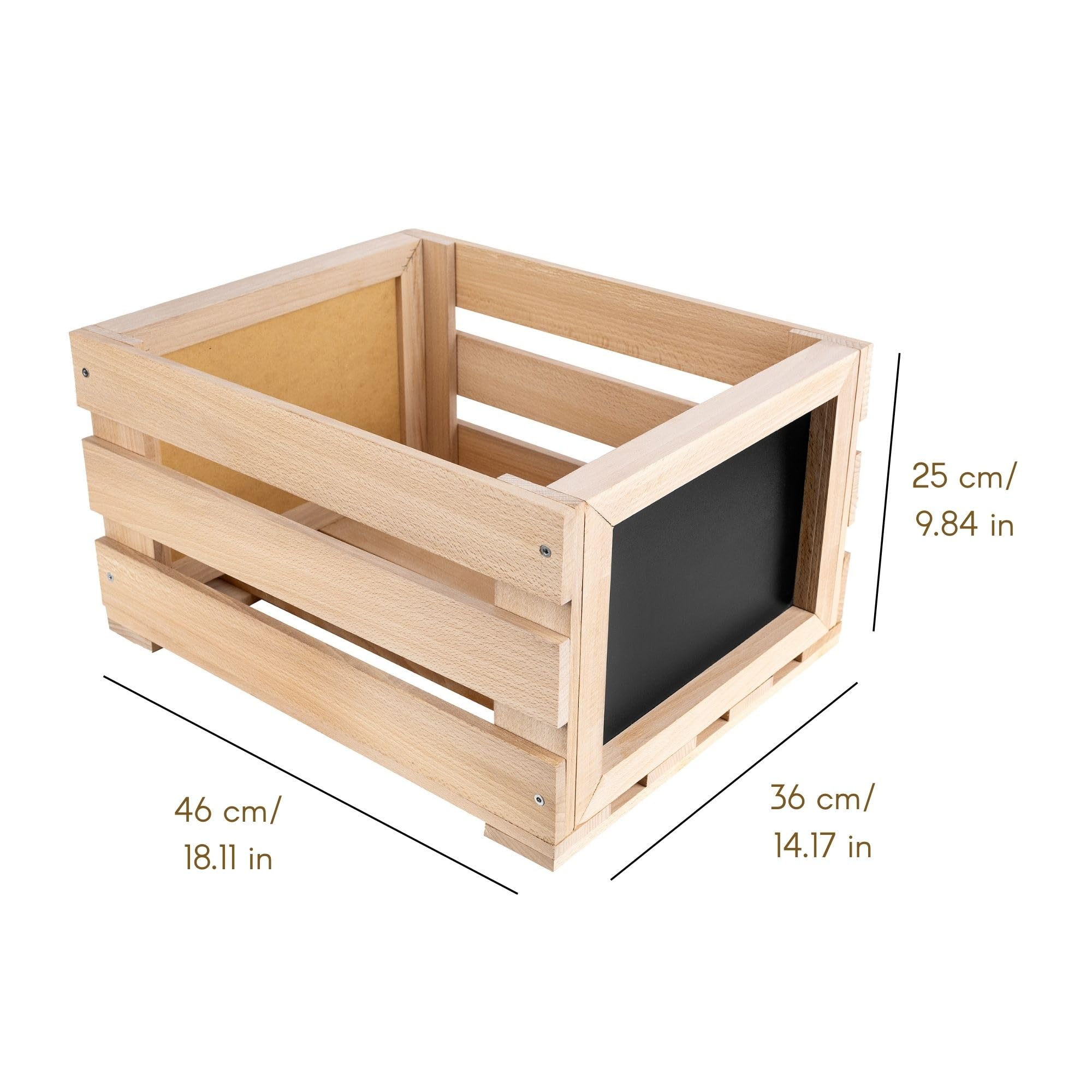 Creative Deco Caisse Bois Vinyles Hêtre Tableau 80 Disques