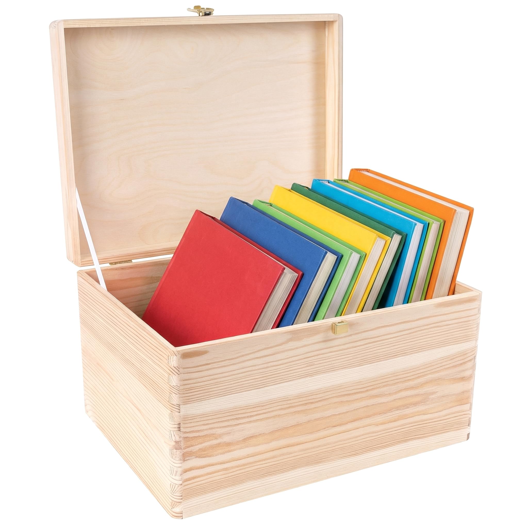 Creative Deco Boîte en bois brut 21,4 cm beige à décorer
