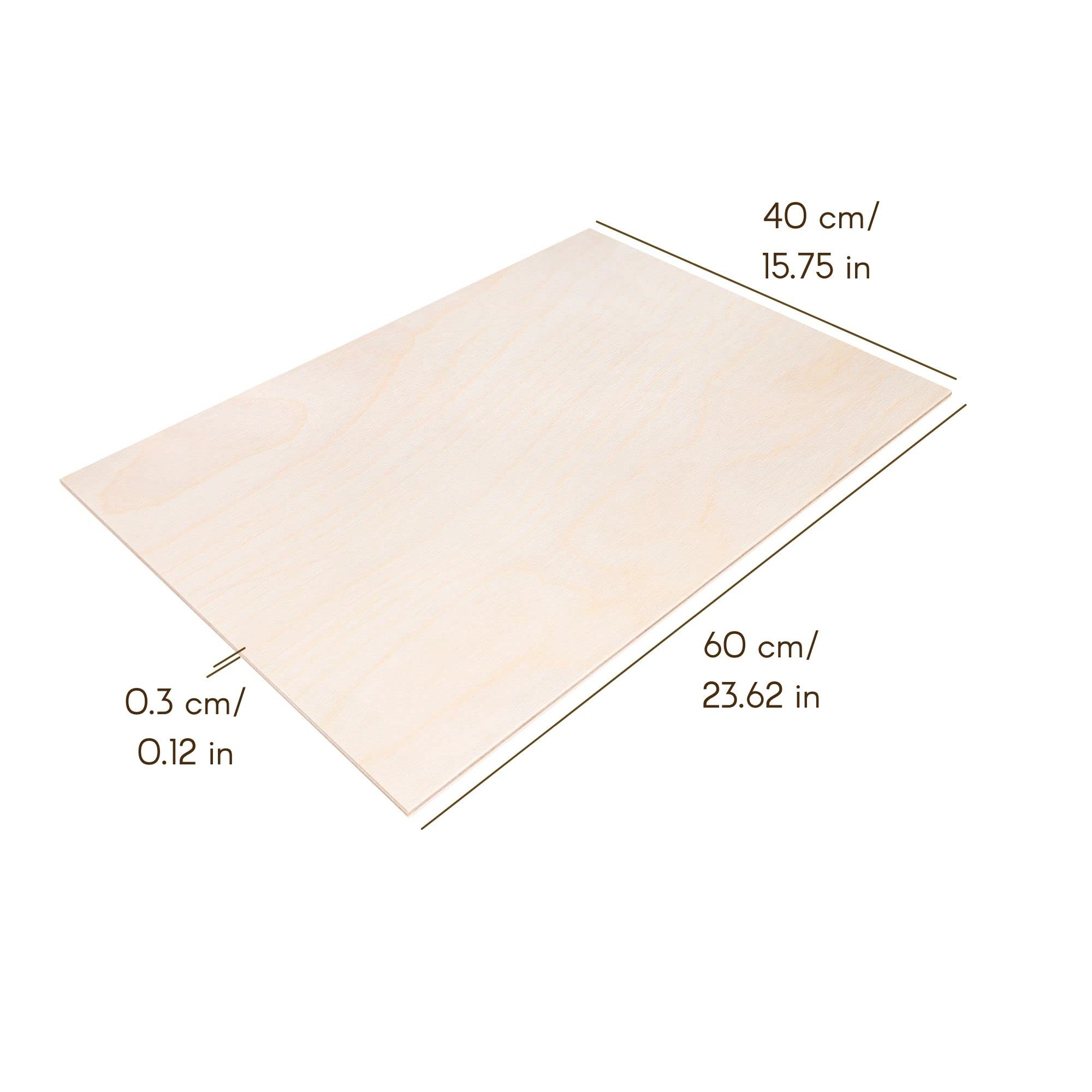 Creative Deco contreplaqué 3 mm 600x400 mm lot 10