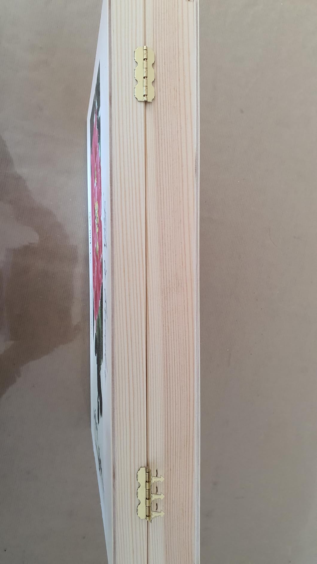 Creative Deco Wood boîte bois beige A4 34x25,3x5,3 cm