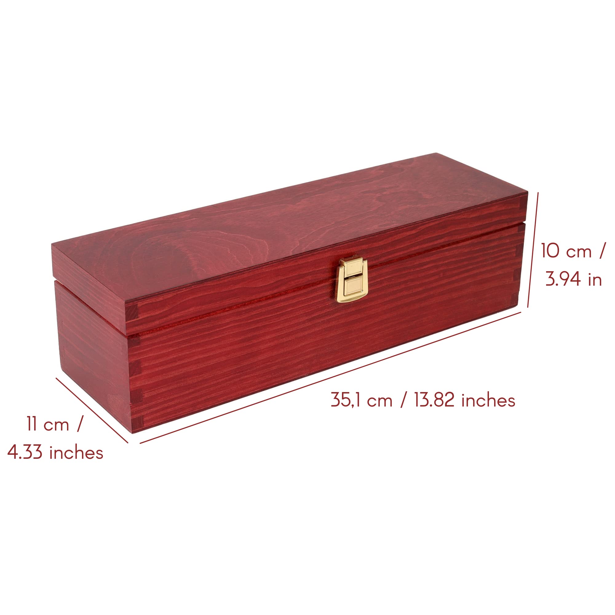 Creative Deco Boîte vin bois 36x11x9,8 cm 1 bouteille