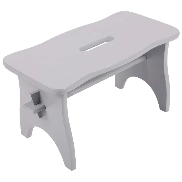 Creative Deco marche repose-pied bois gris 38x19x21 cm
