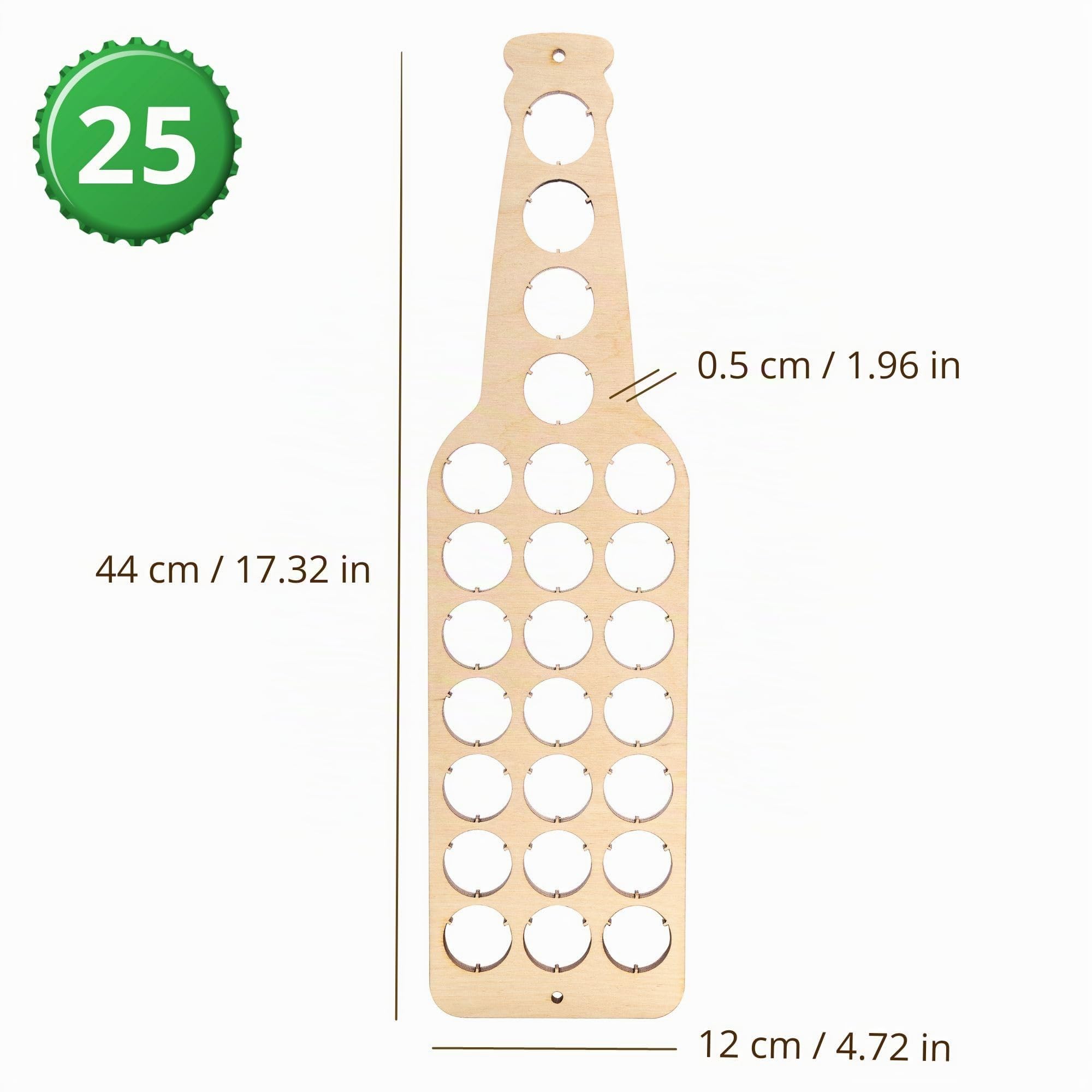 Creative Deco Bouteille Bière Contreplaqué 25 Capsules