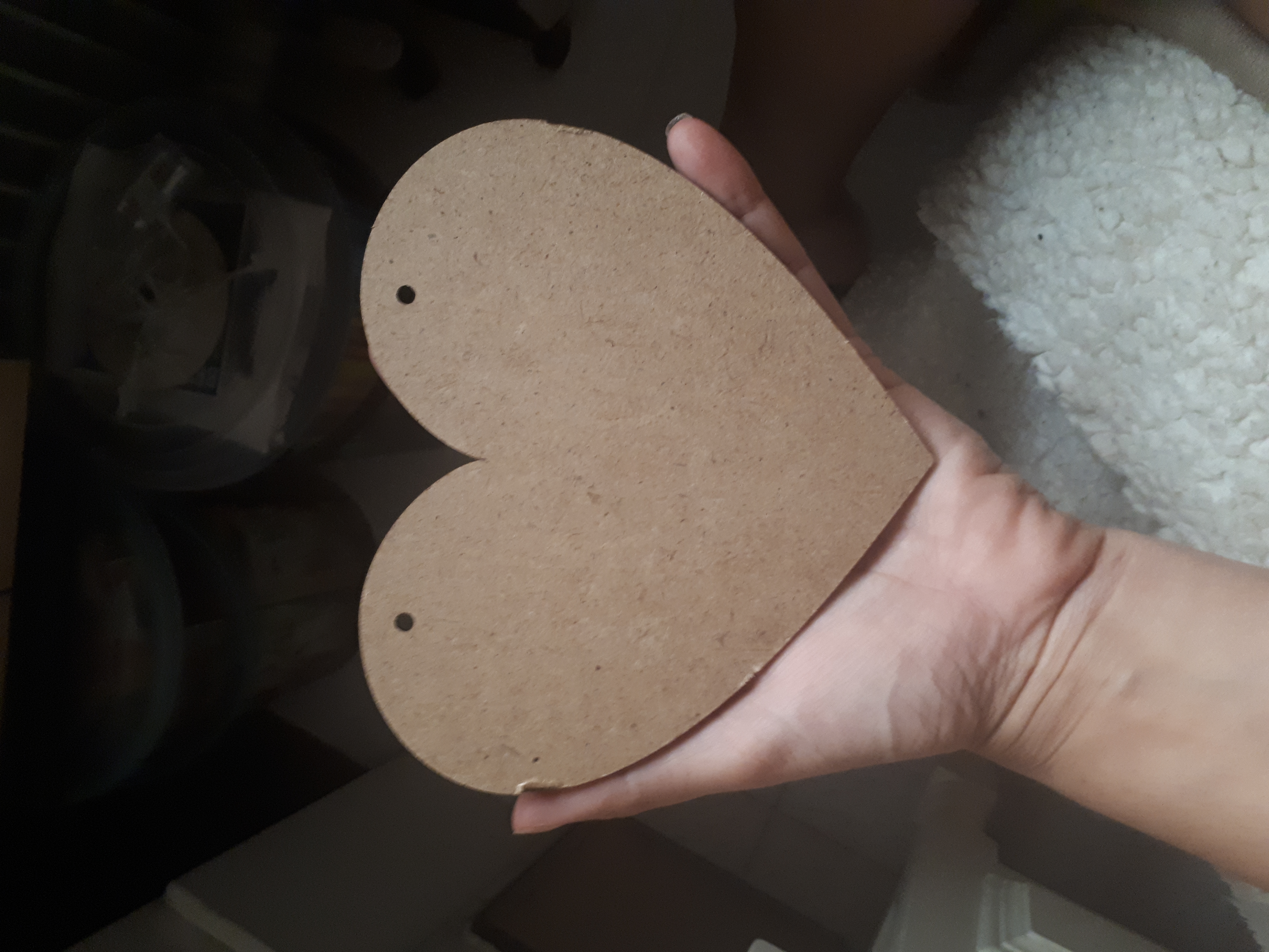 Creative Deco Plaques Cœur MDF 15x13 cm Lot de 4 à Peindre