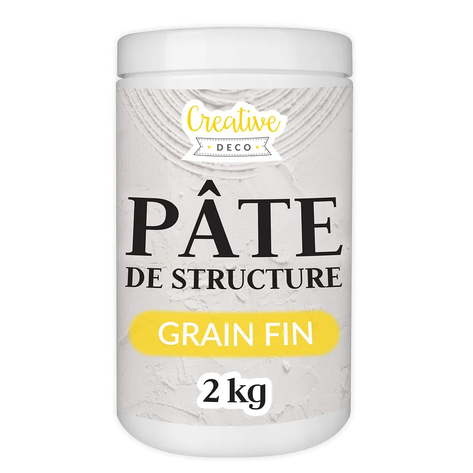 Creative Deco Pâte de Structure Grain Fin Blanche 2kg