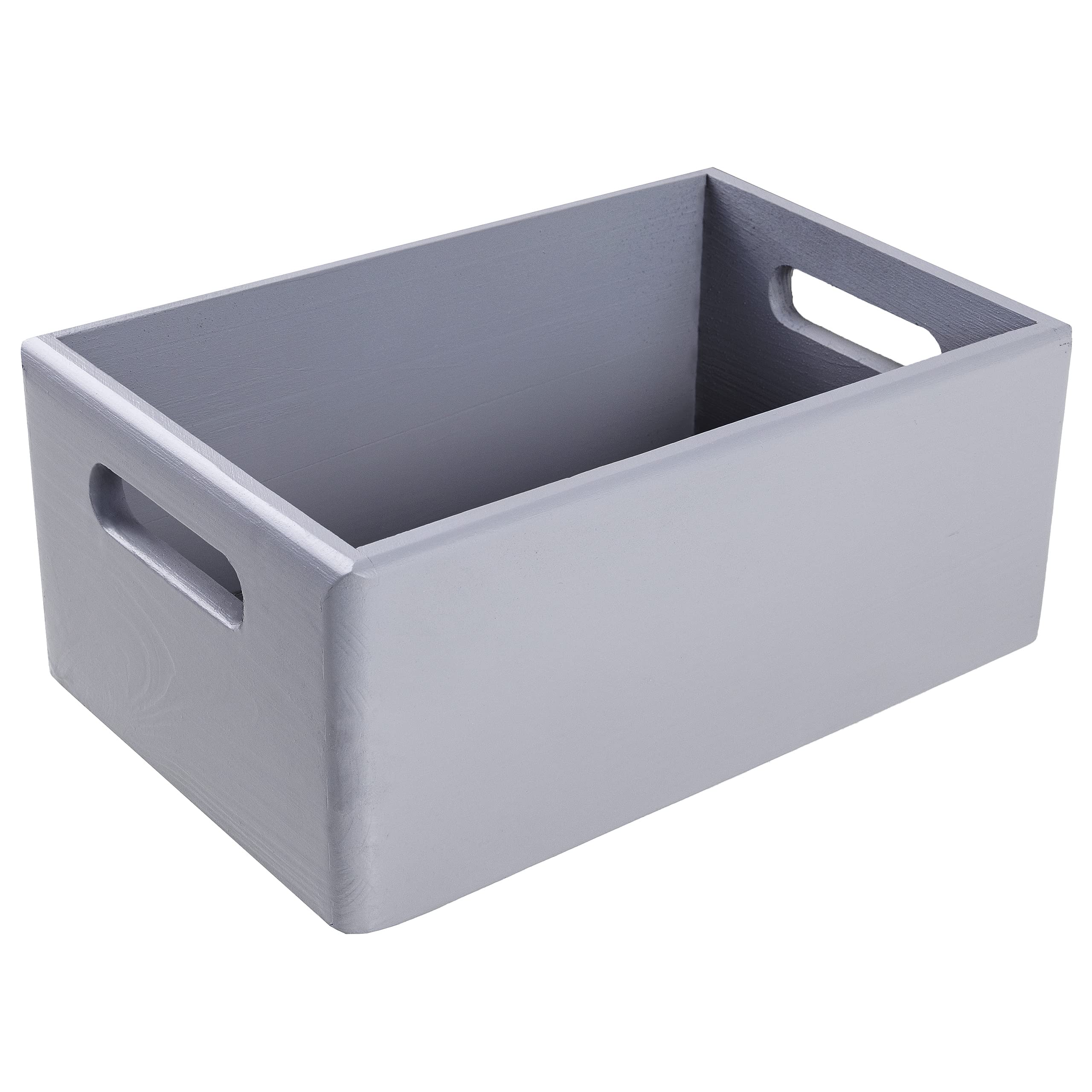 Creative Deco Wood products caisse bois gris 30x20x13 cm poignées