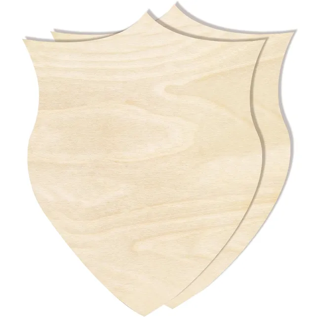 Creative Deco Écusson bouclier bois 30x24 cm lot 2 à peindre