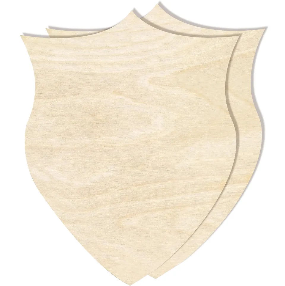 Creative Deco Écusson bouclier bois 30x24 cm lot 2 à peindre