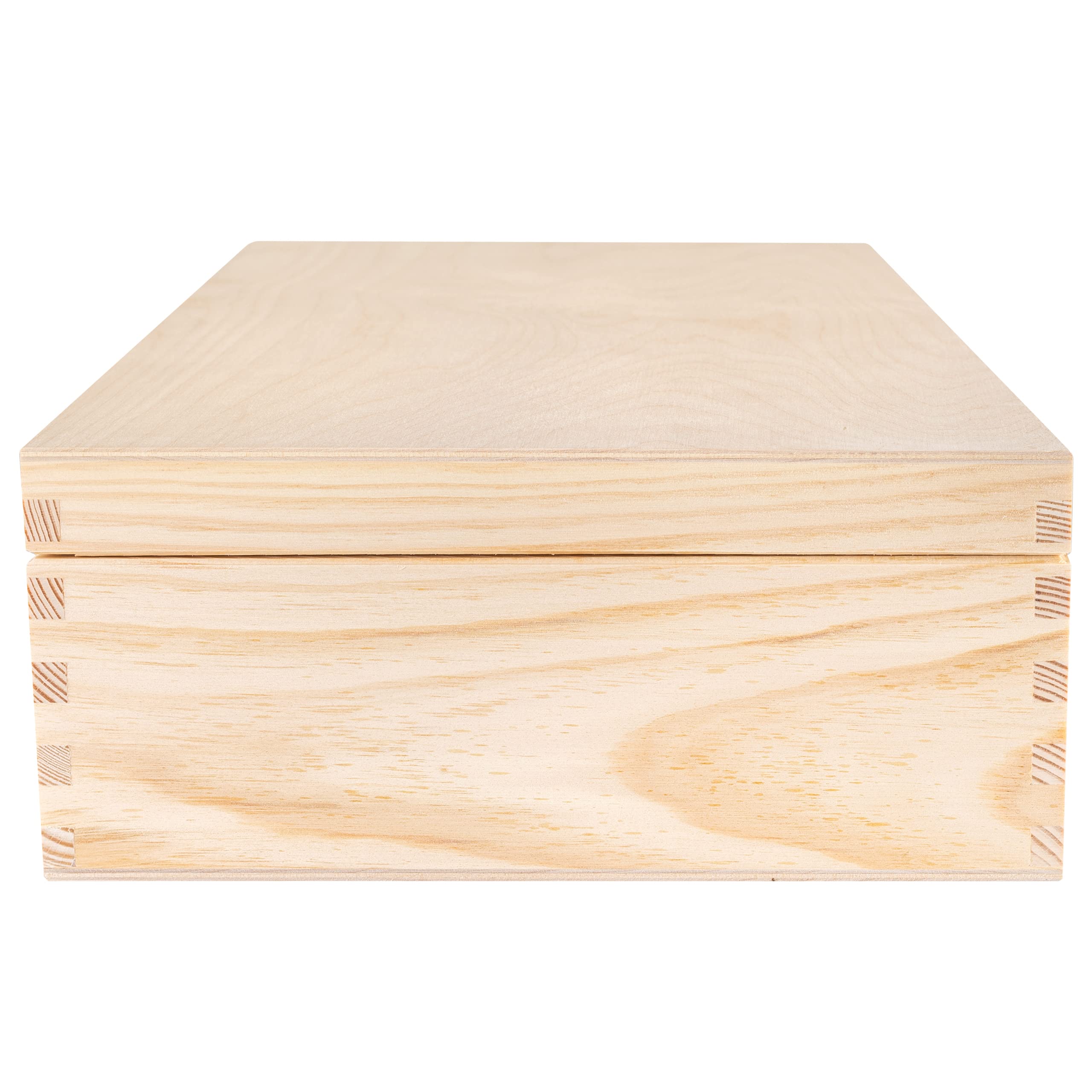 Creative Deco Boîte bois brut A4 33,8 cm avec serrure