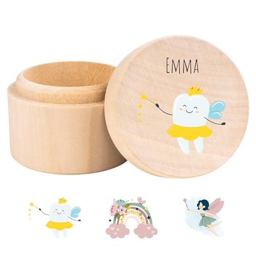 Creative Deco Boîte Bois Dents de Lait Petite Souris 5,5 cm