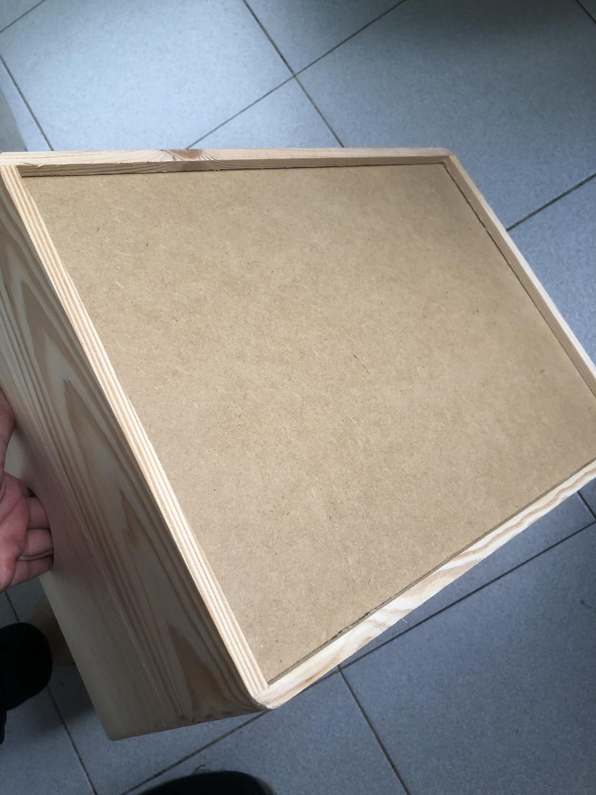 Creative Deco Wood Caisse bois 30x20x14 cm poignées cœur