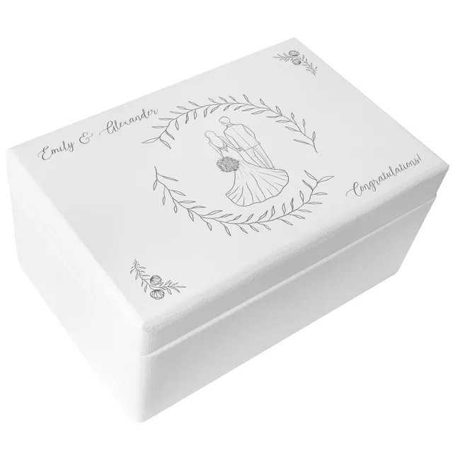 Creative Deco boîte mariage Couple 30x20 cm personnalisable