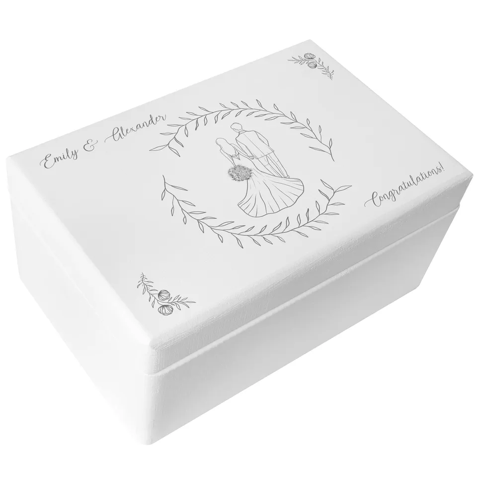 Creative Deco boîte mariage Couple 30x20 cm personnalisable
