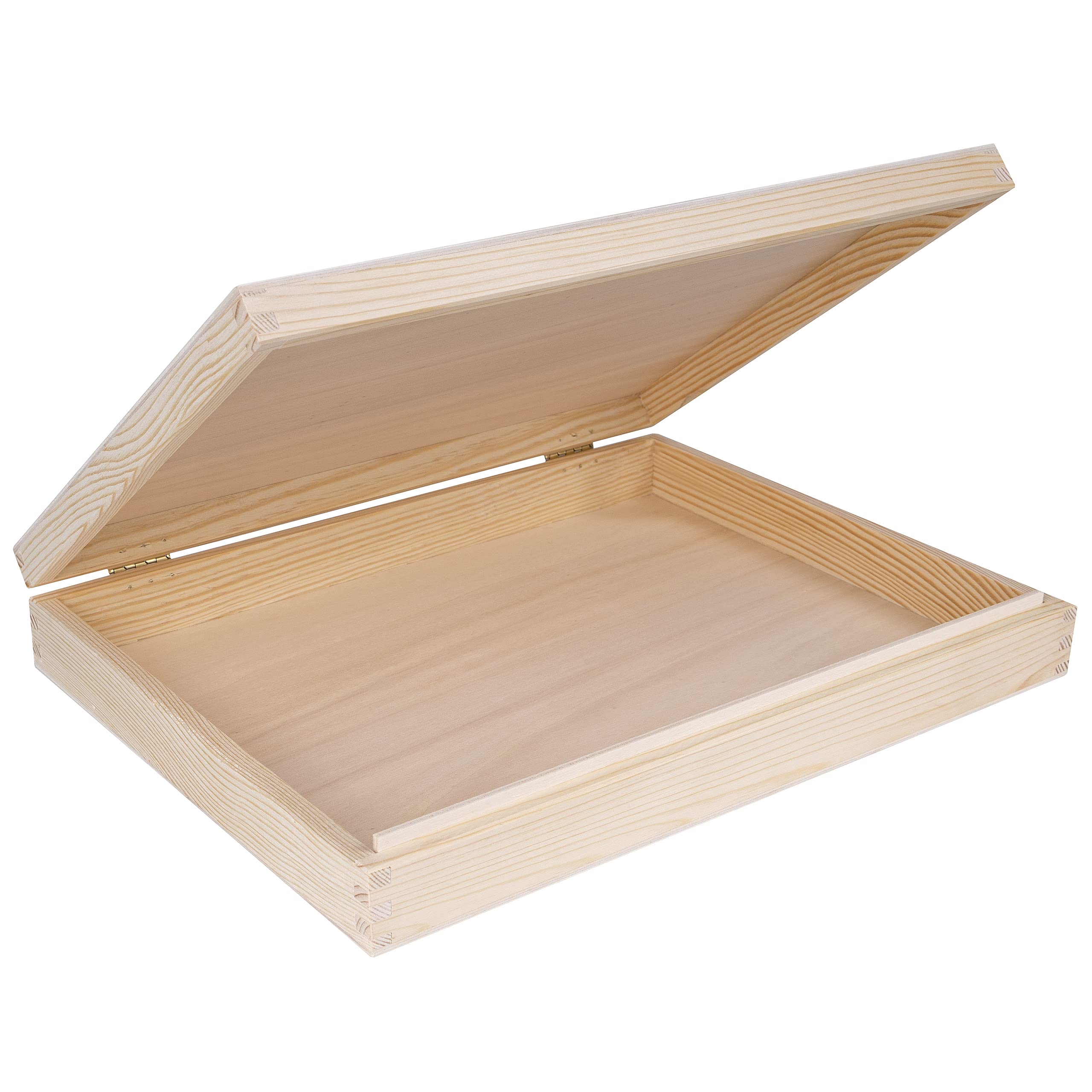 Creative Deco Wood boîte bois beige A4 34x25,3x5,3 cm