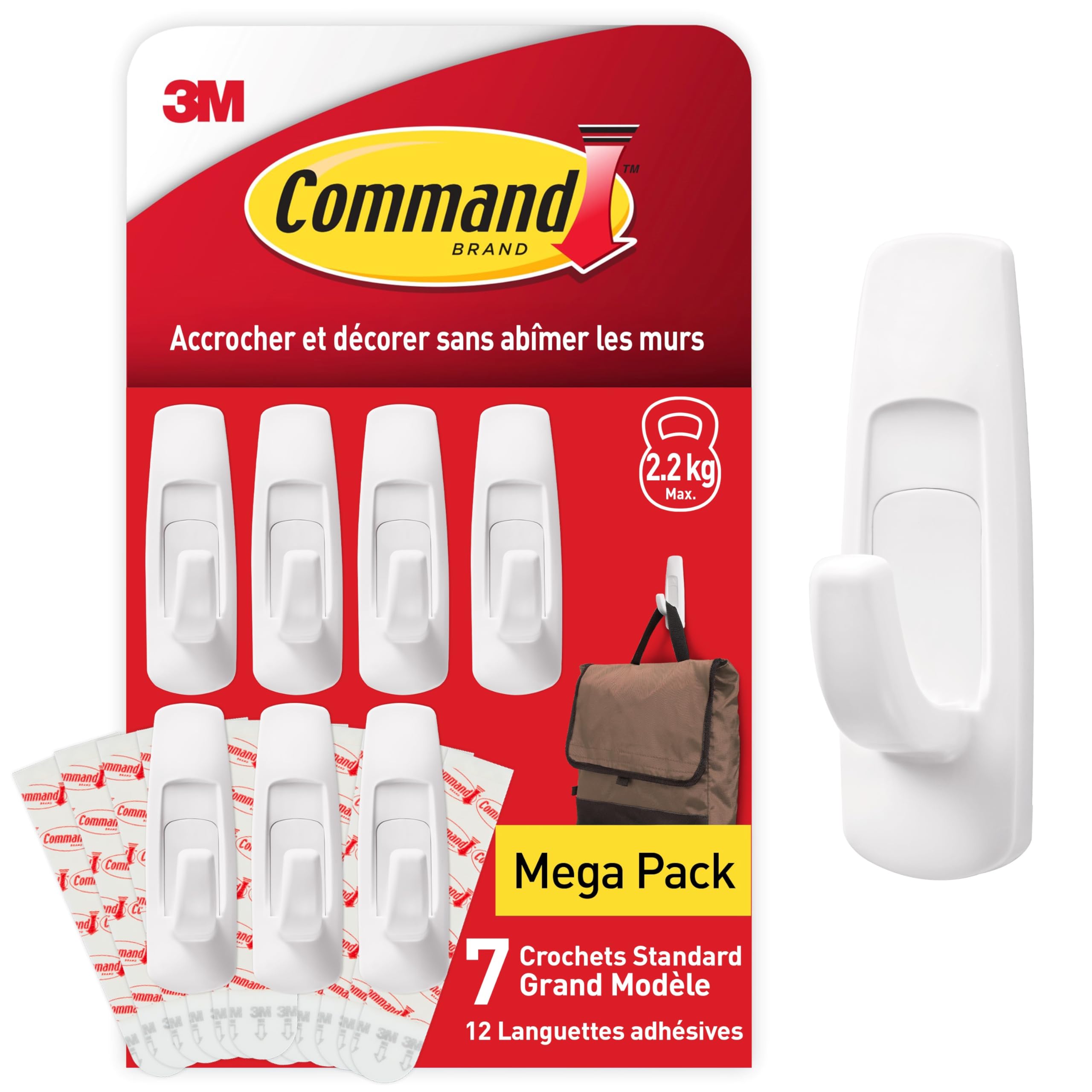 Command Crochets Multi-usages blanc 2,2 kg lot 7